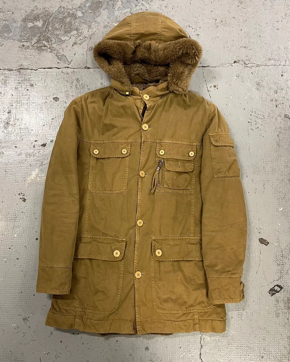 Daniele Alessandrini 2000s Daniele Alessandrini Military Camel Multi Pockets Faux Fur Jacket Size US S / EU 44-46 / 1 - 3 Thumbnail