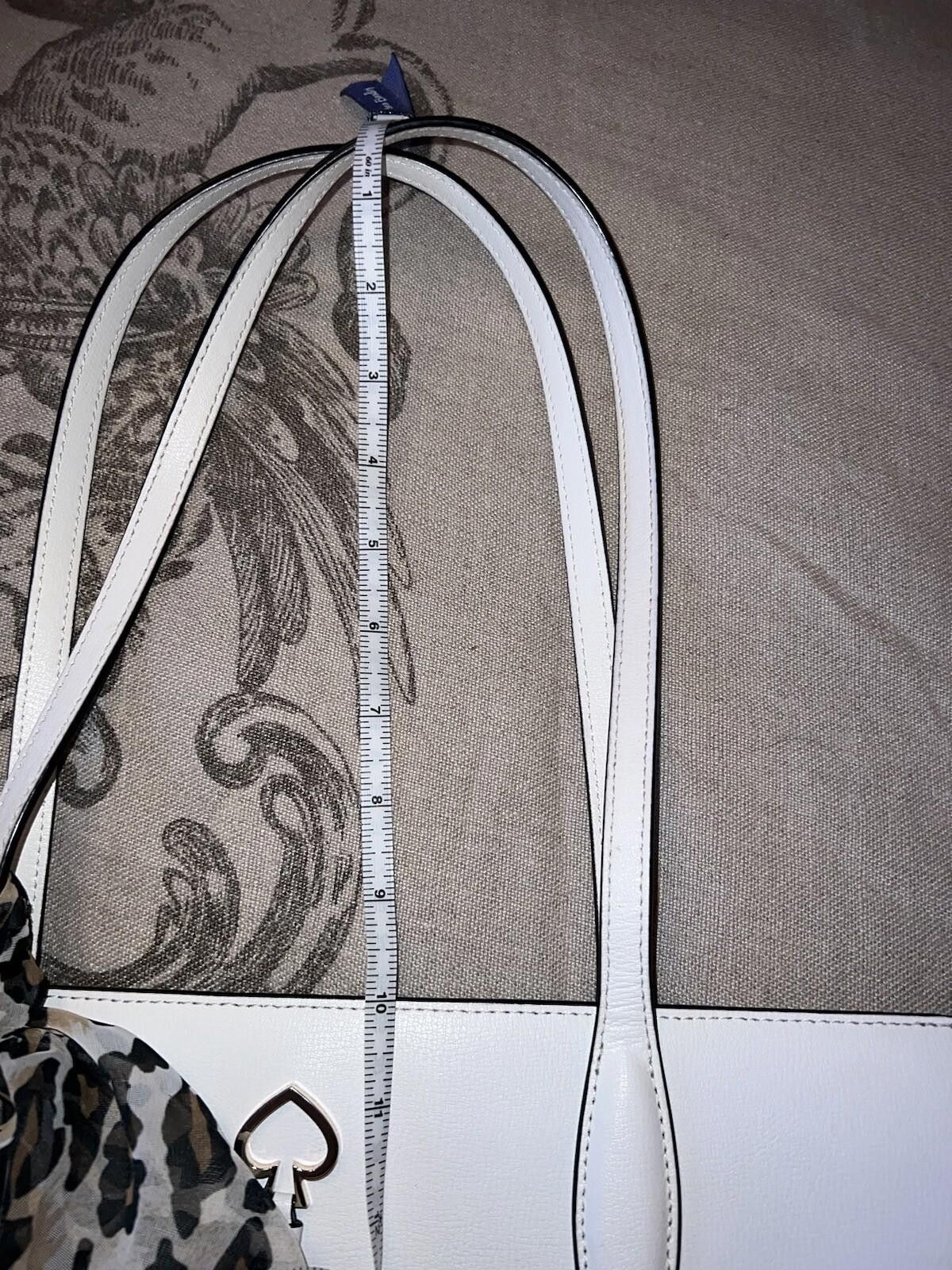 Kate Spade Kate Spade White Leather Handbag Purse Tote Bag w/ Scarf Size ONE SIZE - 6 Thumbnail