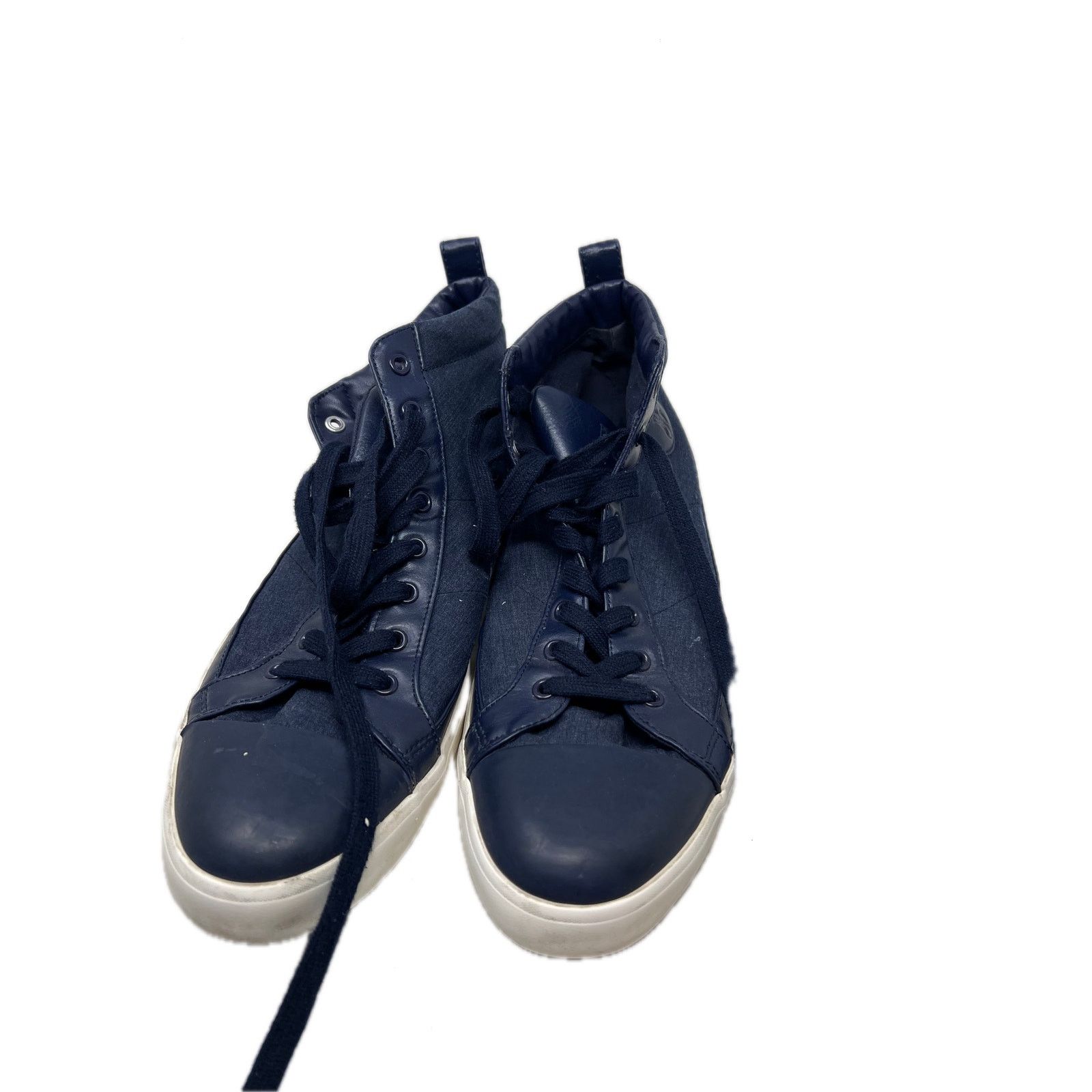 Polo Ralph Lauren Polo Ralph Lauren Clarke Hi Top Sneaker Mens 14 D Blue Size US 14 / EU 47 - 1 Thumbnail