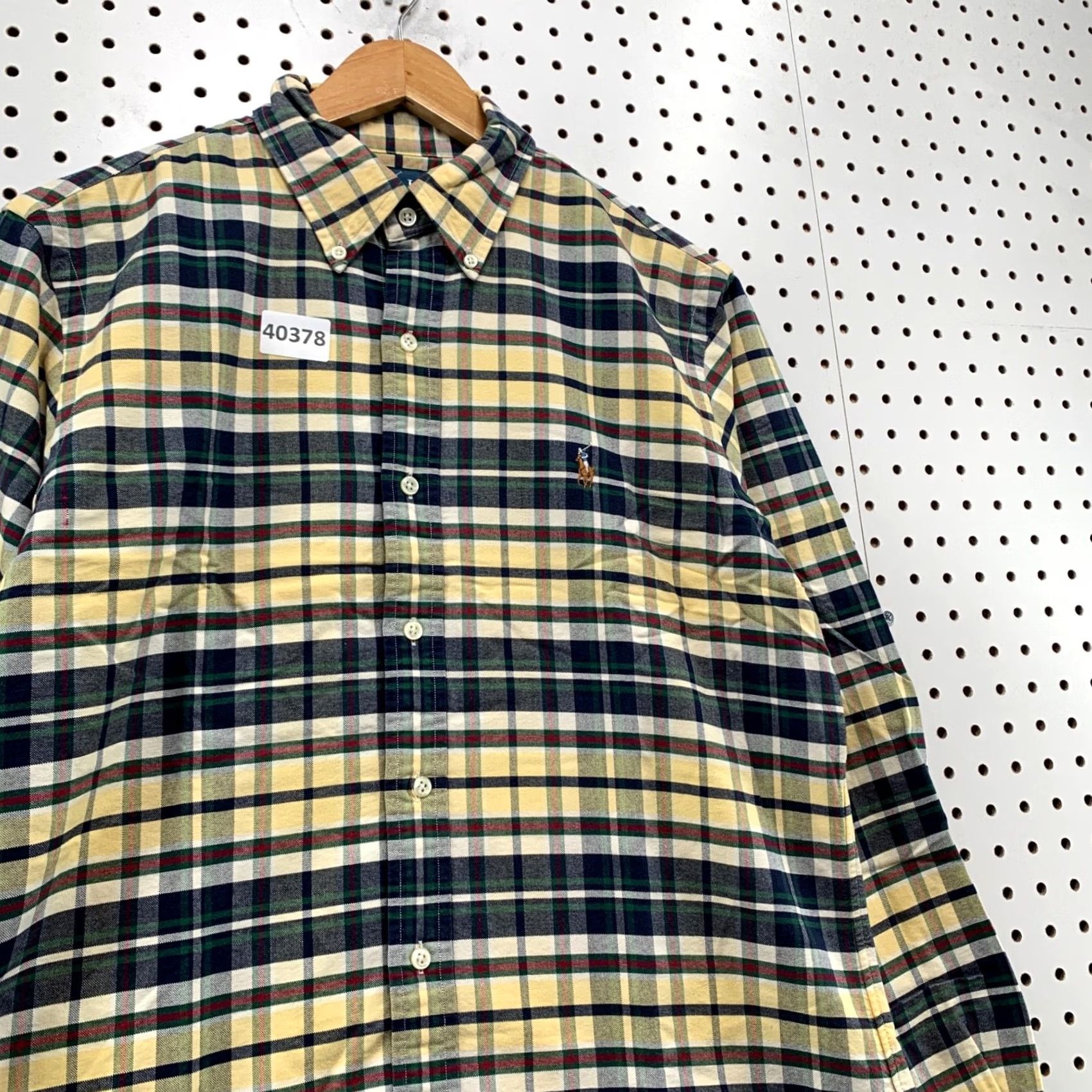 Ralph Lauren Ralph Lauren Button Down Shirt Mens Medium Green Yellow Plaid Long Sleeve 21x30 Shirt Mens Size US M / EU 48-50 / 2 - 7 Thumbnail
