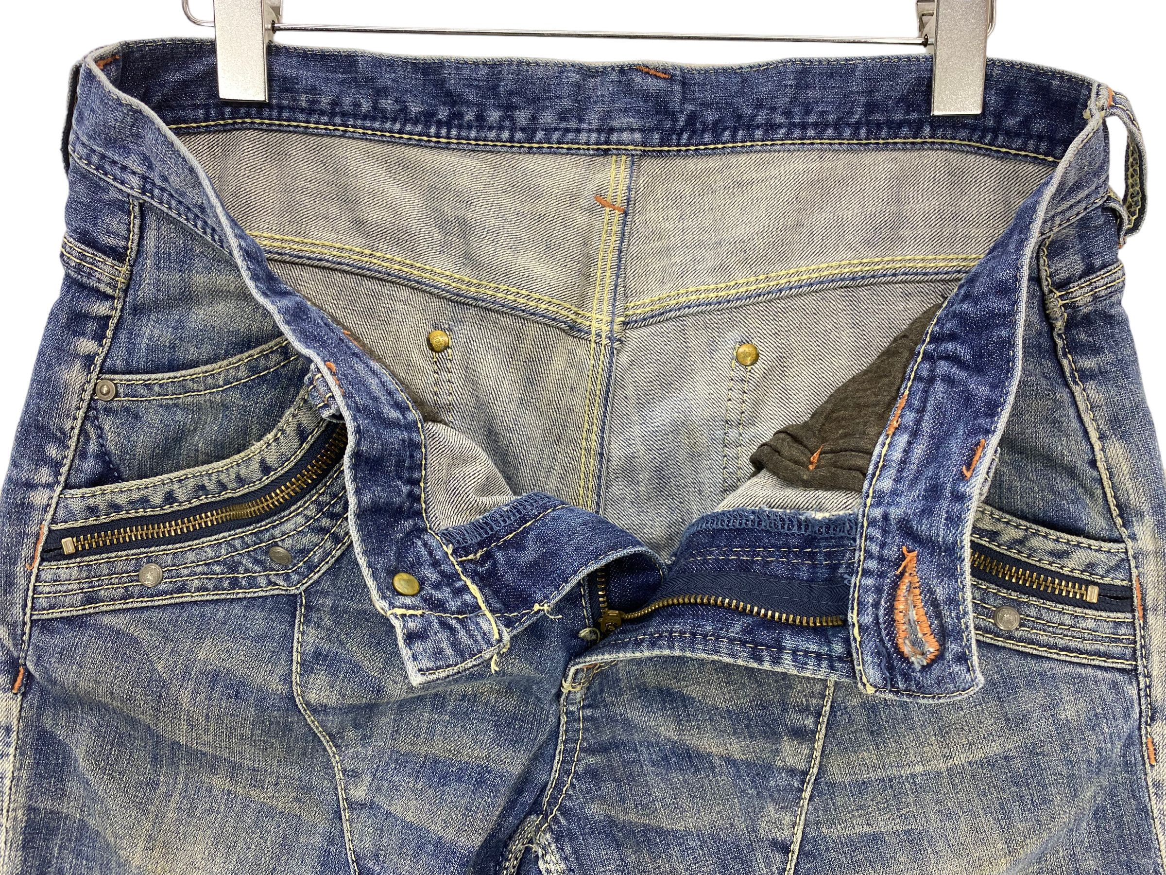 Japanese Brand × Nicole Club Nicole Hideaways Pants Multi Zipper Flare Jeans Size US 34 / EU 50 - 11 Thumbnail