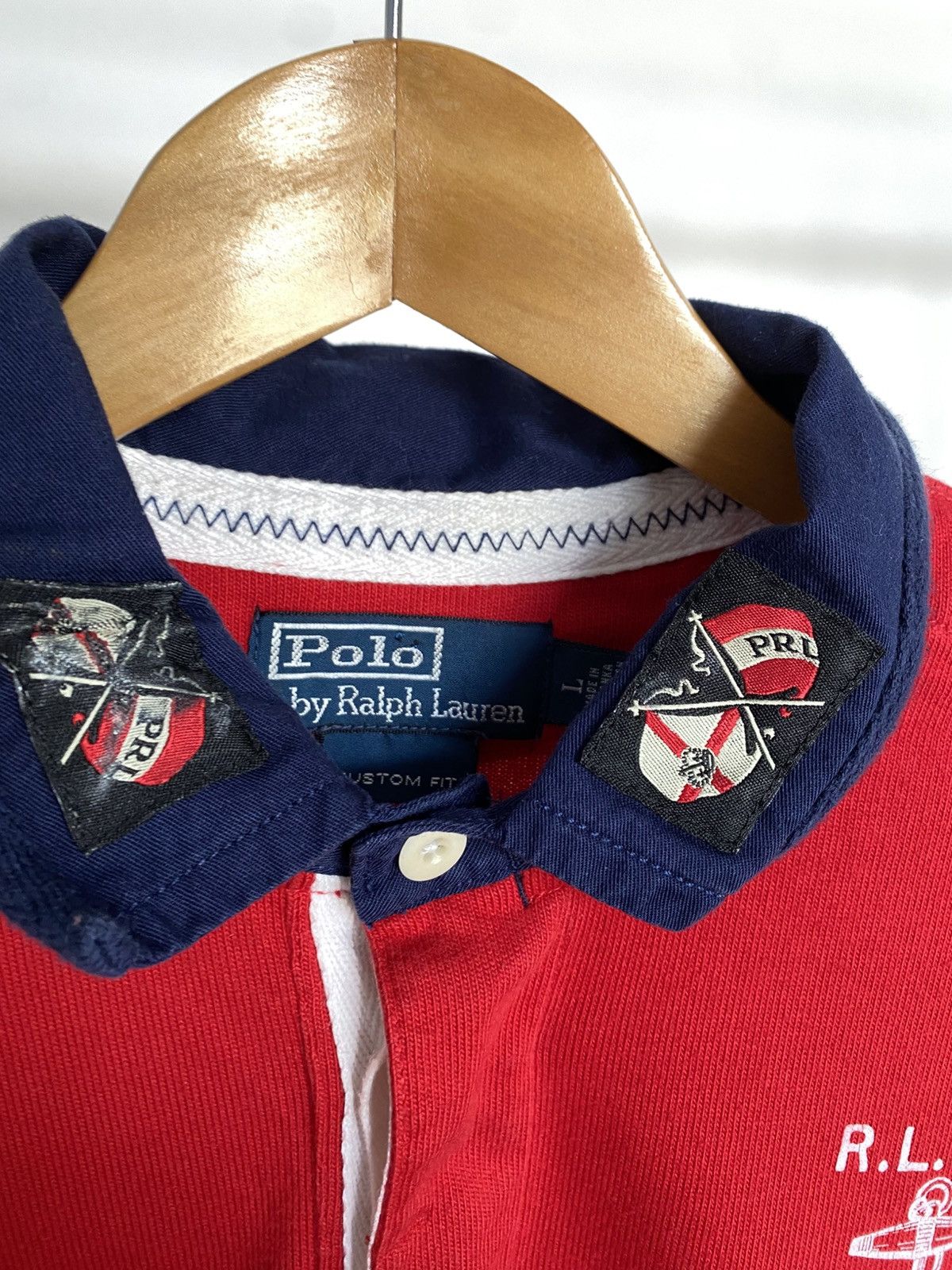 Designer × Polo Ralph Lauren × Vintage Vintage Rugby Polo Ralph Lauren Marine Supply C.O Size US L / EU 52-54 / 3 - 3 Thumbnail