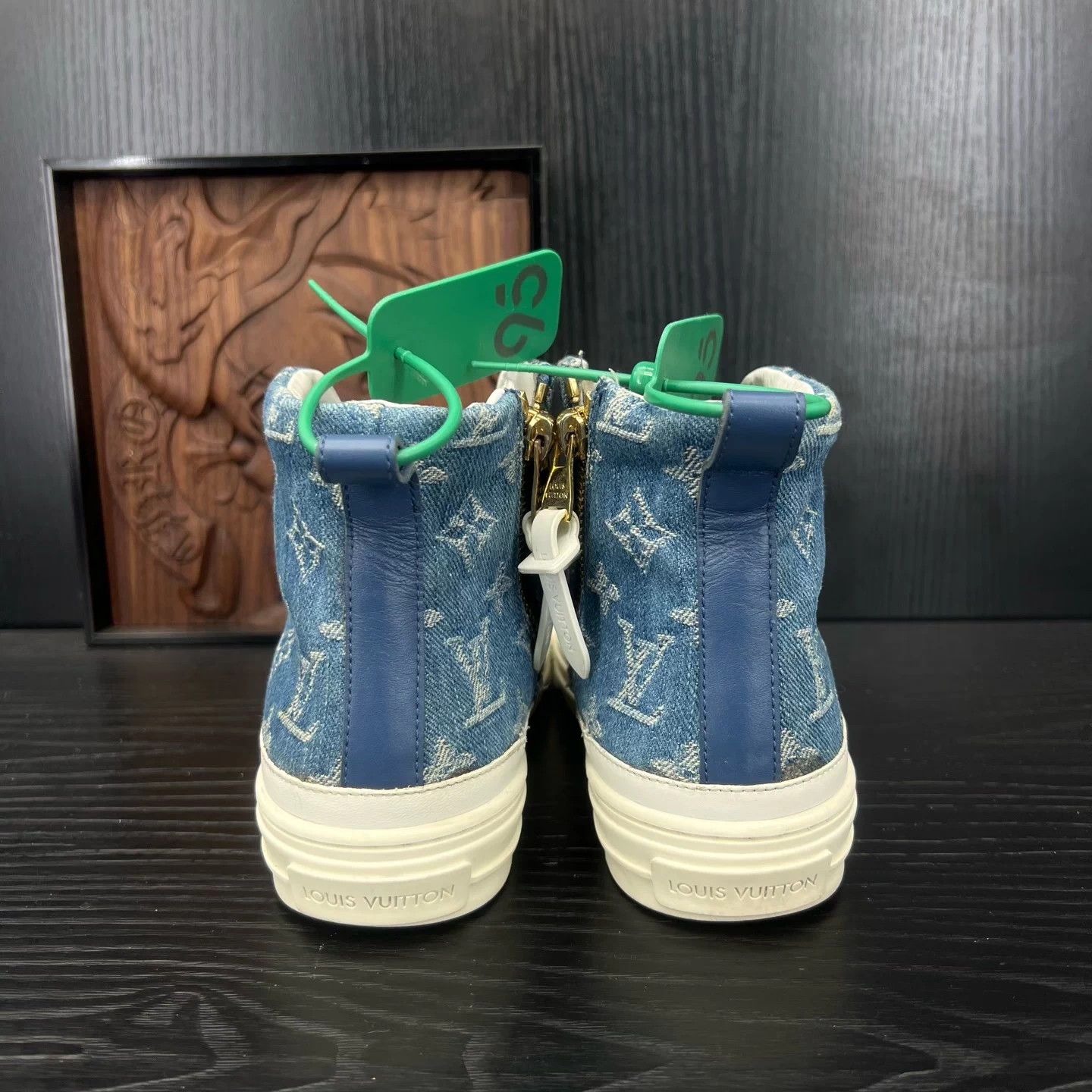 Louis Vuitton LV Stellar Washed Denim All Over Print 35.5 Size US 4.5 / IT 34.5 - 4 Thumbnail