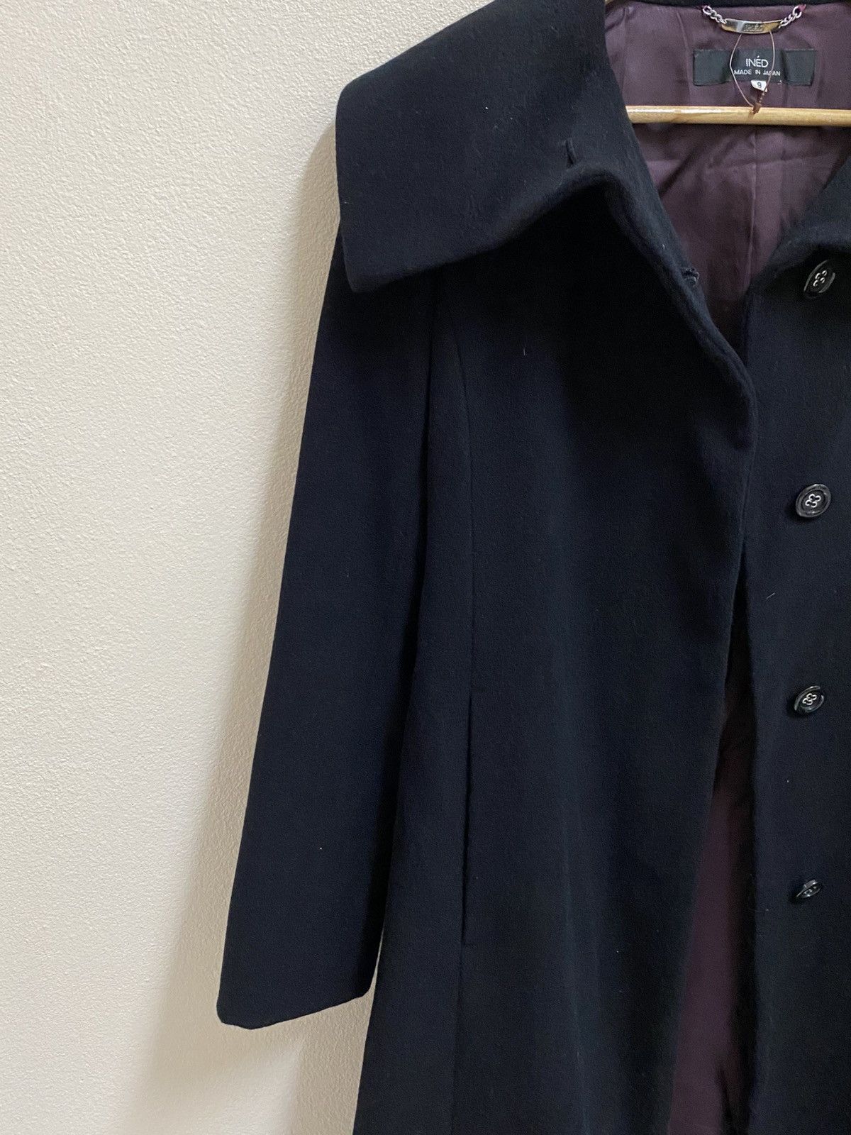 Japanese Brand Ined By Angora Wool Coat Jacket Black Size M / US 6-8 / IT 42-44 - 5 Thumbnail