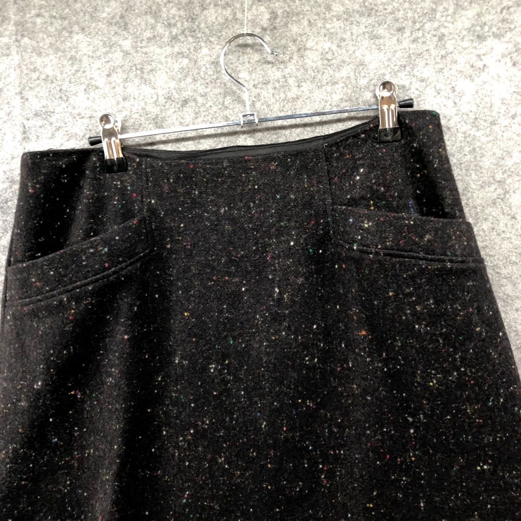Theory Theory Skirt Womens 6 Brown Speckled A-Line Wool Blend Career Size 28" / US 6 / IT 42 - 3 Thumbnail