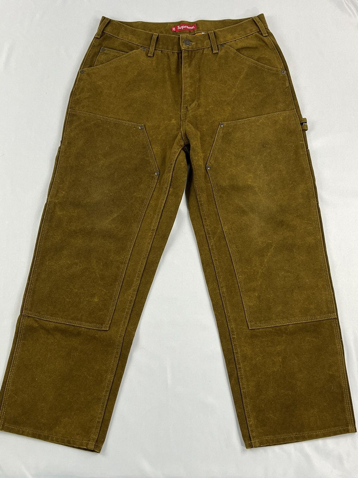 パンツ Supreme Carhartt Logo double Knee Pants Anyone have more info on these Carhartt rip offs, Not sure