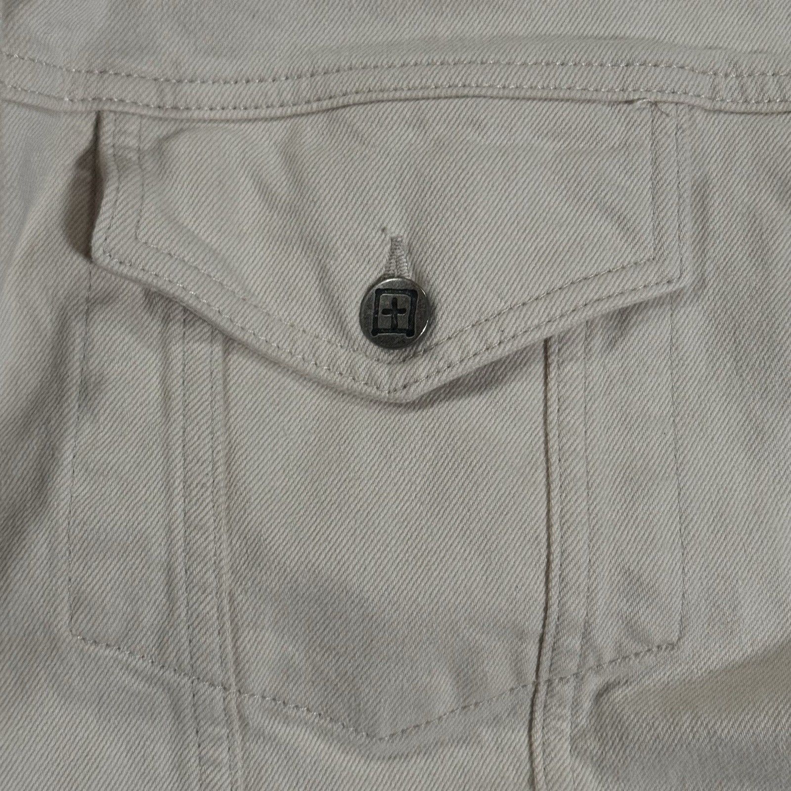 Ksubi Men’s Ksubi Cream Off White Denim Trucker Jacket Size Large Size US L / EU 52-54 / 3 - 2 Thumbnail