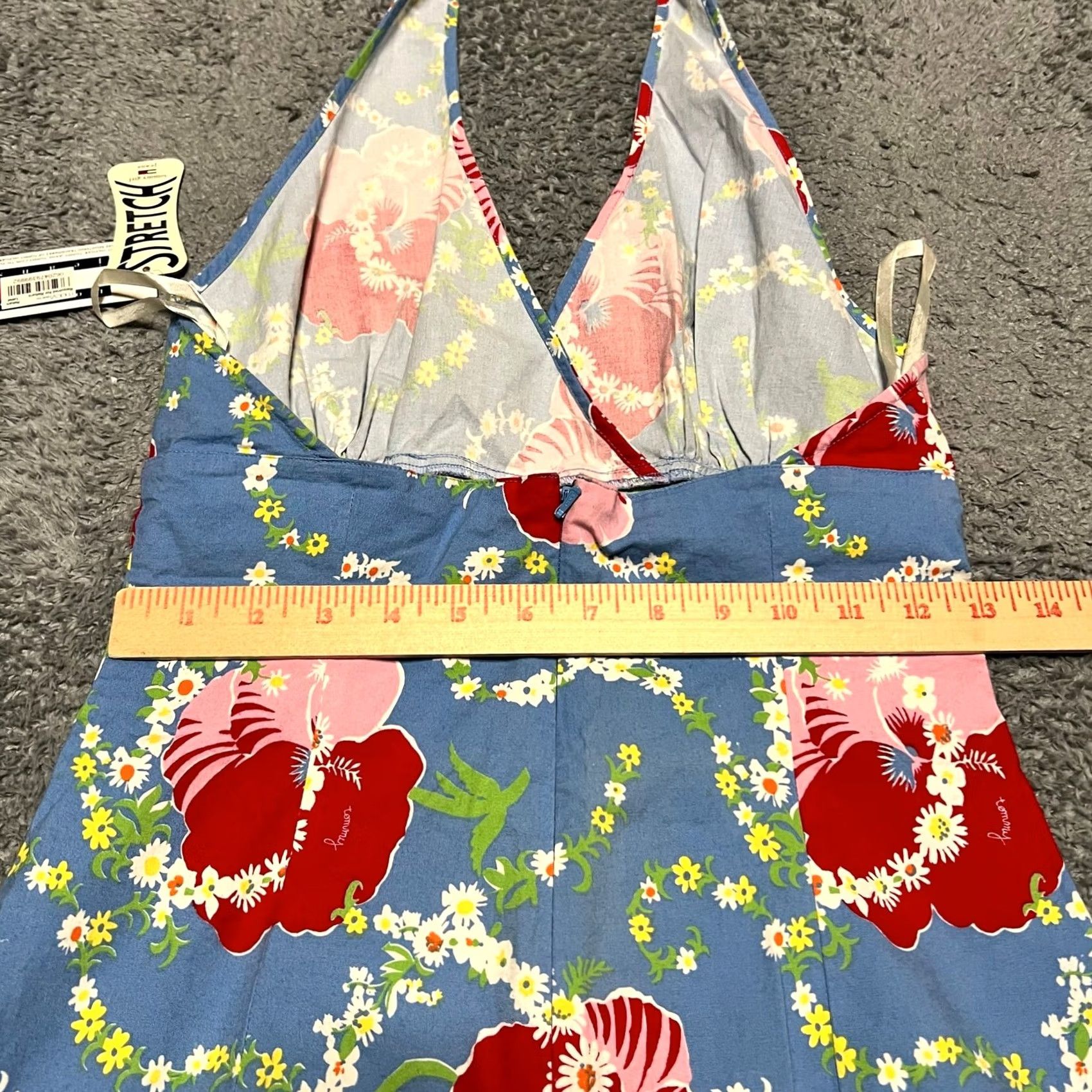 Tommy Hilfiger Tommy Hilfiger Dress Womens Small Halter Floral Blue Mini Dress, Womens, Small, Blue, Mini Size S / US 4 / IT 40 - 5 Thumbnail