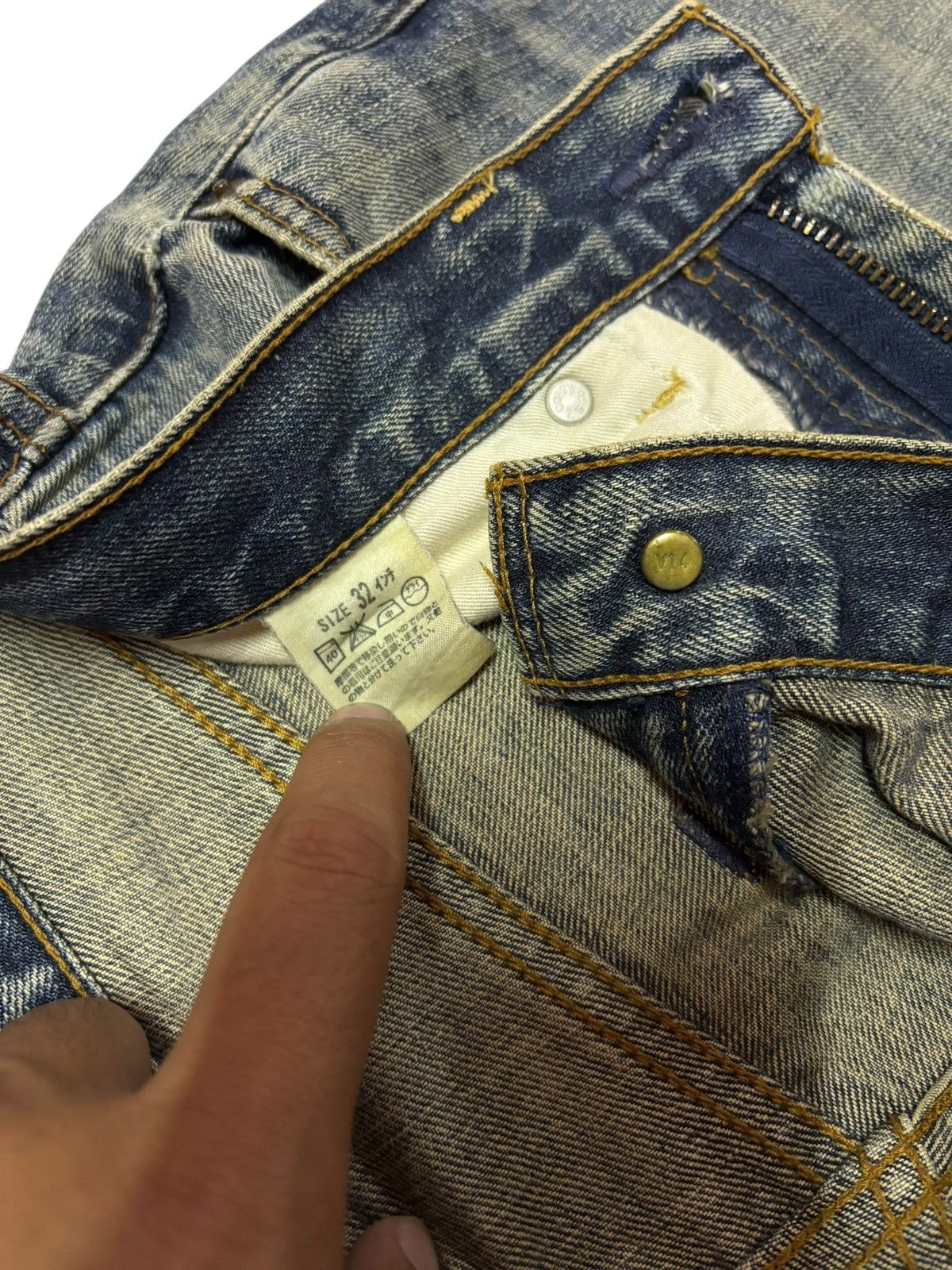 Levi's Vtg 90s Levis 503 Distressed Mud Washed Jeans Size US 31 - 7 Thumbnail