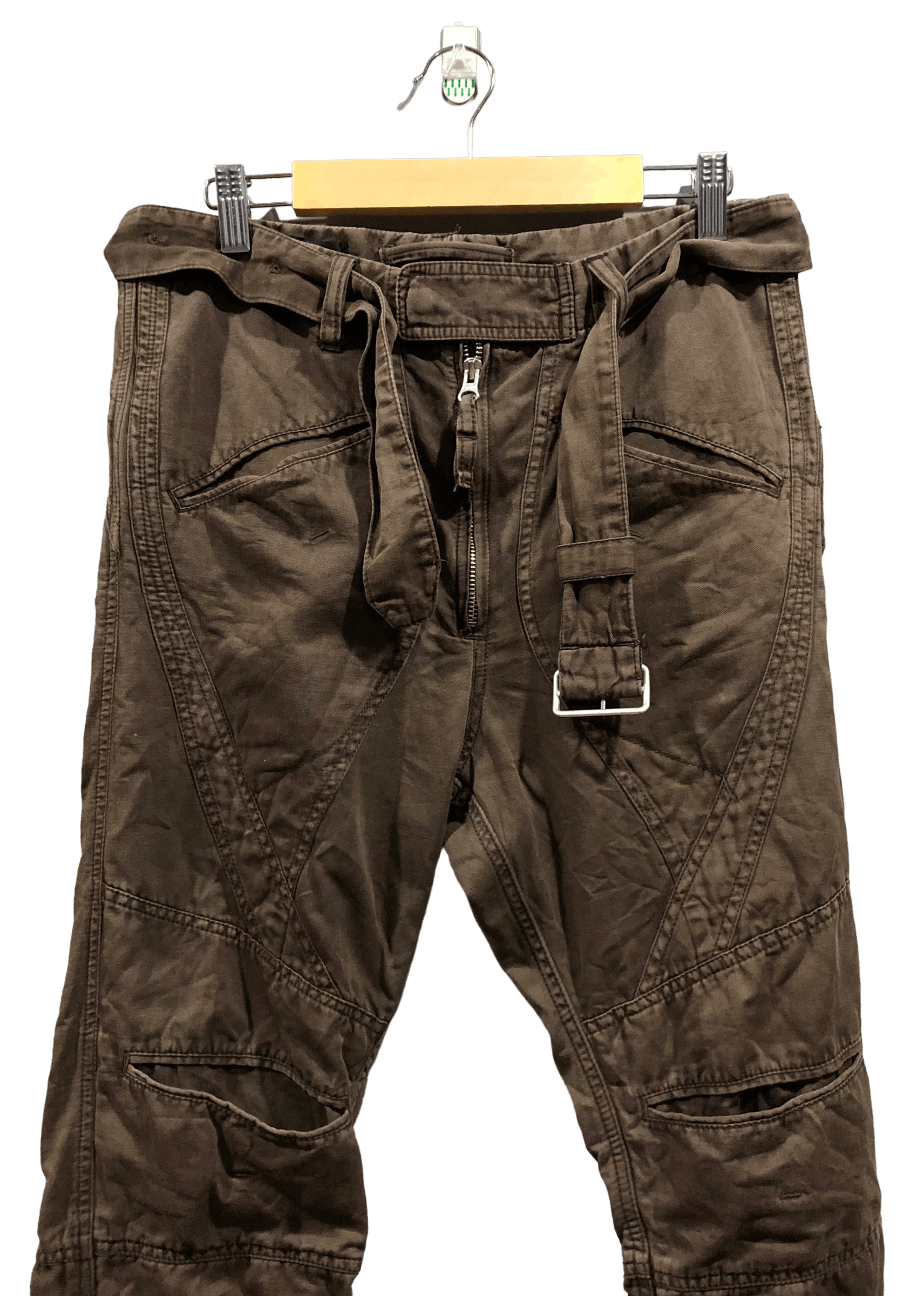 Issey Miyake Issey Miyake Cabane De Zucca Bondage Pants Biker Pants Size US 32 / EU 48 - 2 Thumbnail