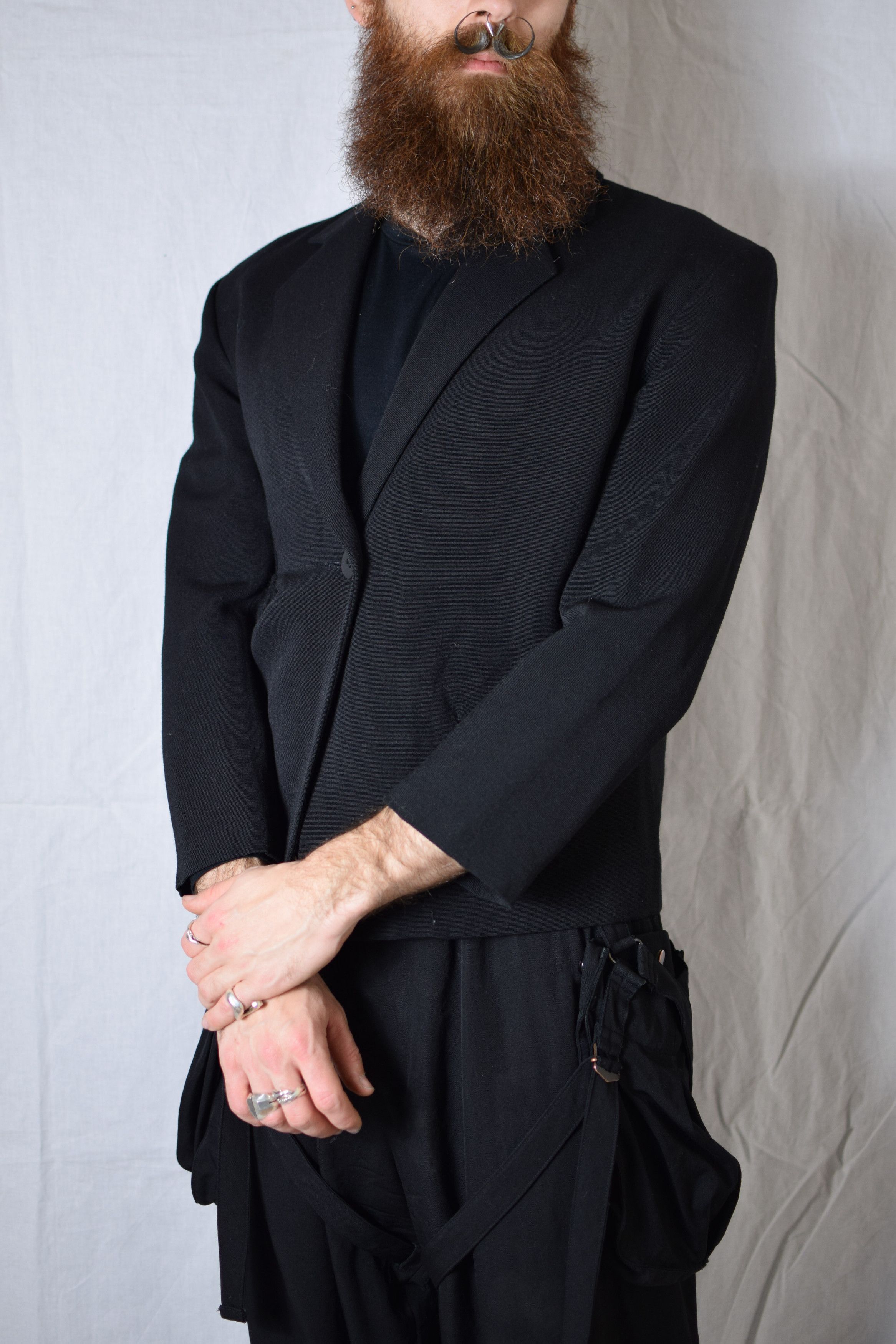 Yohji Yamamoto Yohji Yamamoto Archive Threaded Blazer - FL-J04-413 Size 48R - 4 Thumbnail