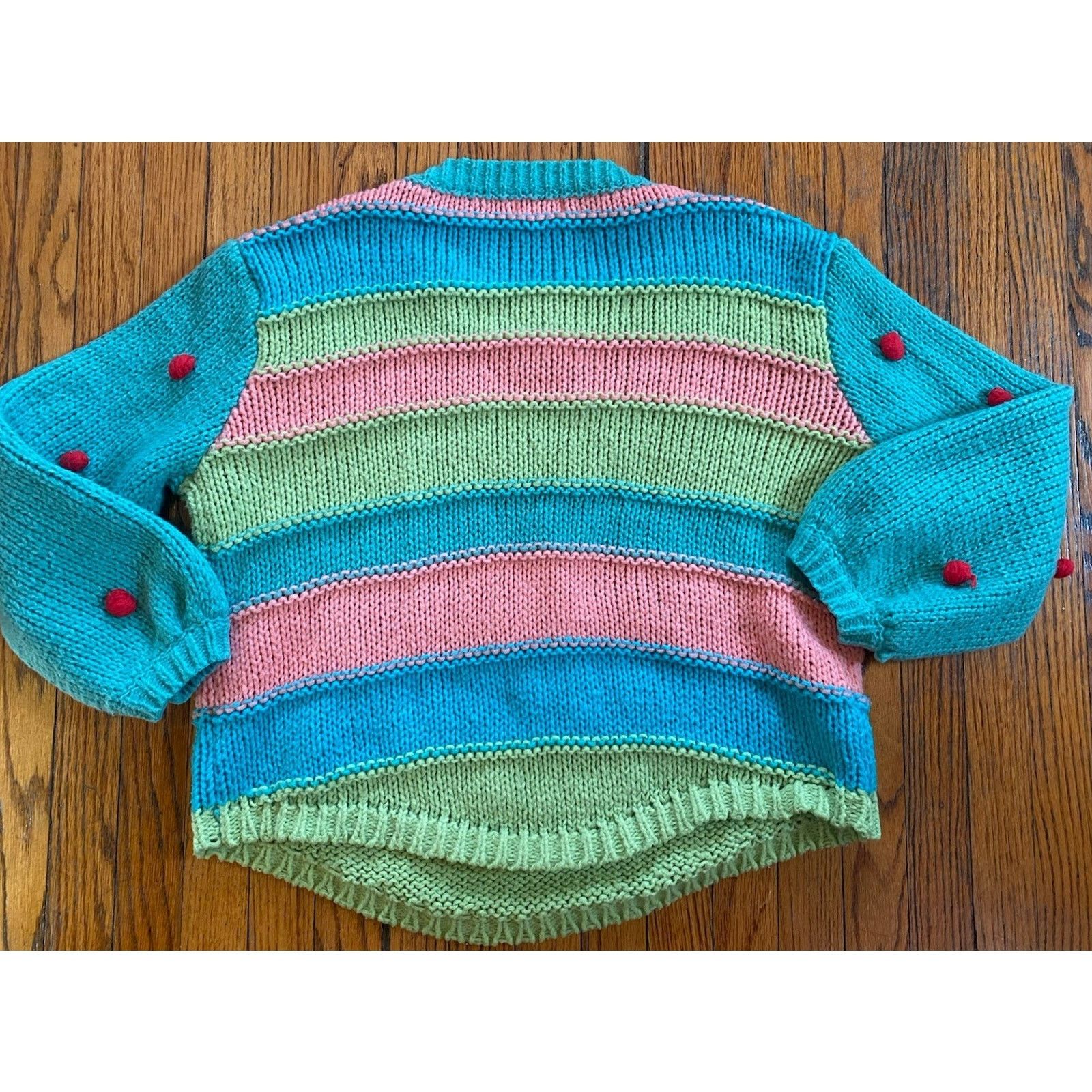 Other Umgee USA Cable Knit Fun Sweater Women’s Small Pom Poms Size S / US 4 / IT 40 - 3 Thumbnail