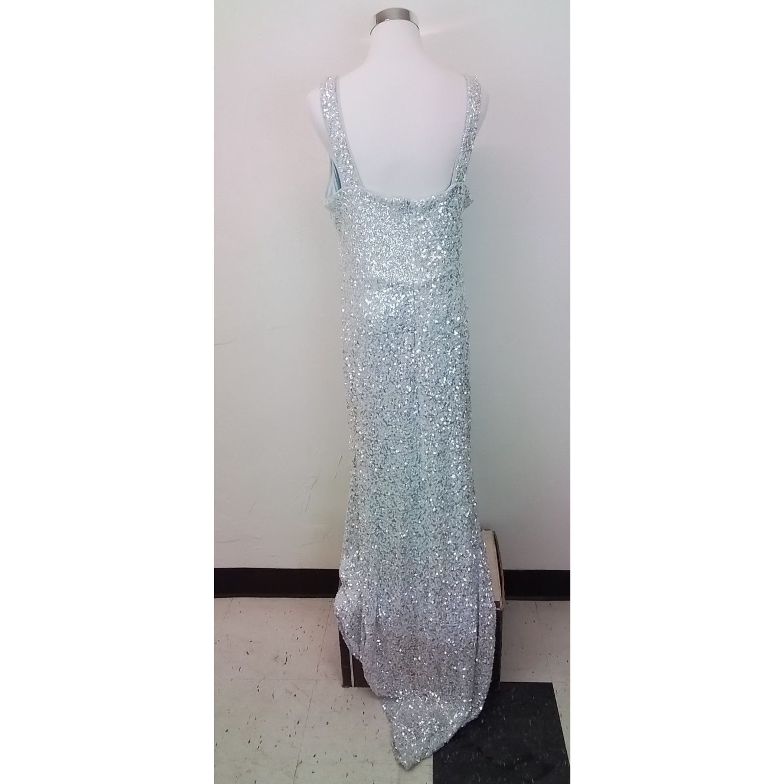AQUA Aqua Formal Dress Women's 16 Blue Sequins NWT READ Size XXL / US 16-18 / IT 52-54 - 3 Thumbnail