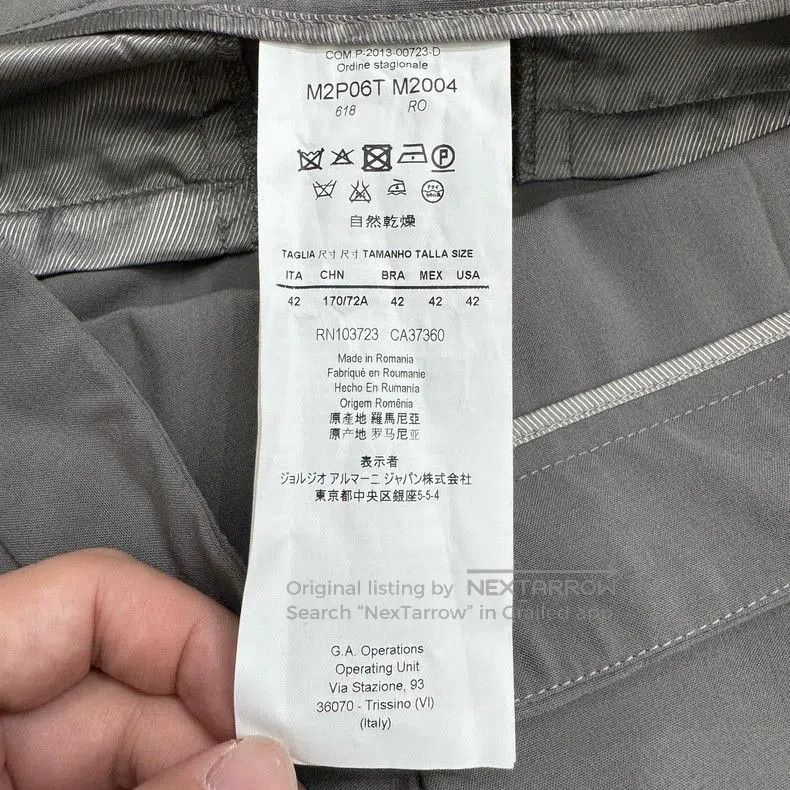 Emporio Armani Emporio Armani Gray Wool Casual Pants. Size US 42 / EU 58 - 4 Thumbnail