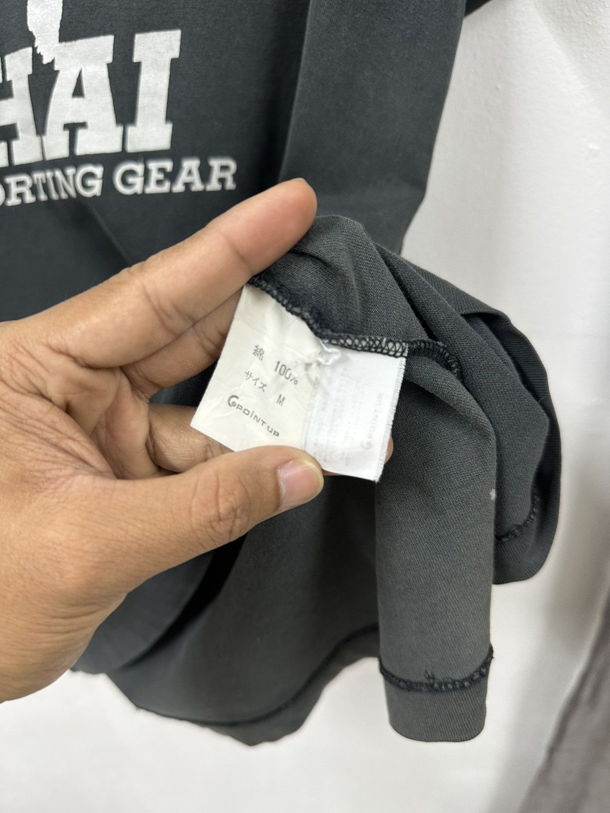 Hai Sporting Gear × Issey Miyake × Japanese Brand HAI SPORTING GEAR Big Logo Short Sleeve Sweatshirt Size US M / EU 48-50 / 2 - 4 Thumbnail