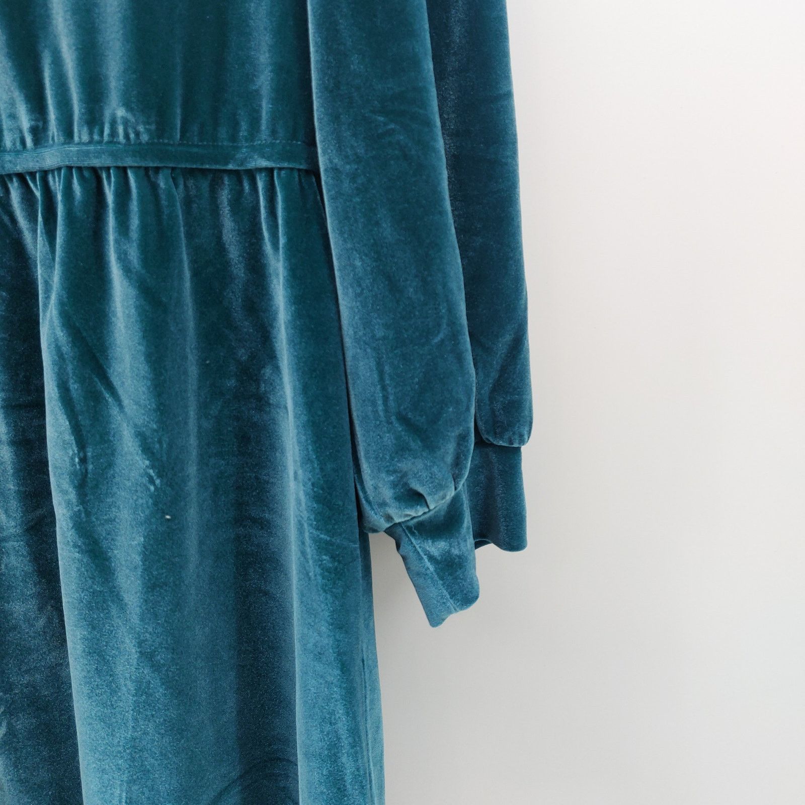 Other Candace Cameron Bure Green Velour Dress Long-sleeved MP Size M / US 6-8 / IT 42-44 - 11 Thumbnail