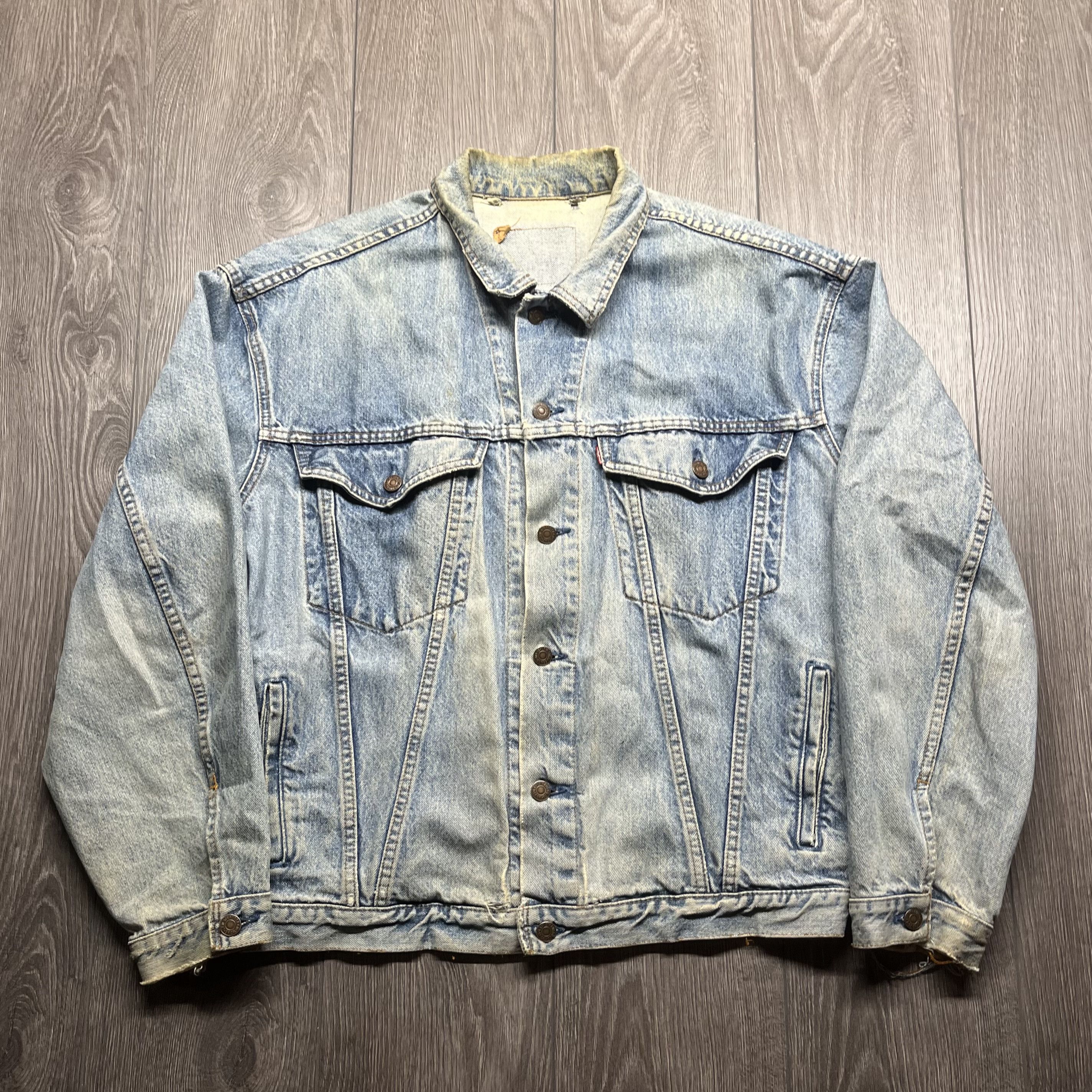 Levi's × Vintage Vintage Levis Strauss 1990s Denim Trucker Jacket XL Size US XL / EU 56 / 4 - 1 Thumbnail