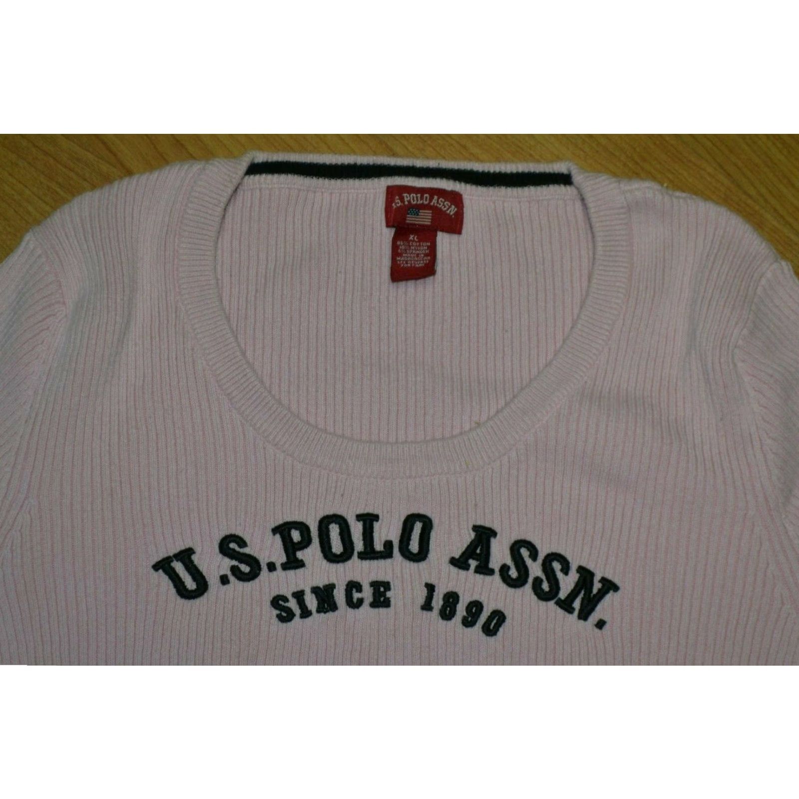 Vintage VINTAGE Girls Jrs Retro US Polo Assn. Sewn Logo Sweater XL Pink 90s NICE Size XL / US 12-14 / IT 48-50 - 2 Thumbnail