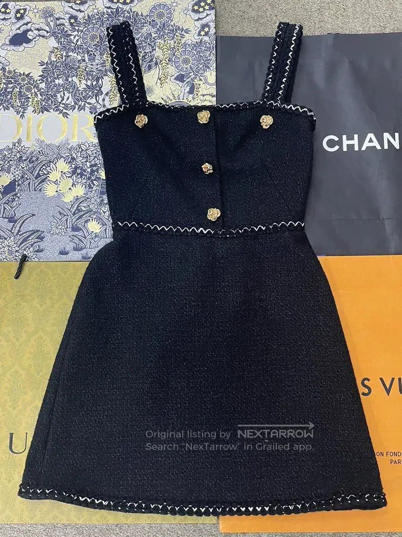 Alexander McQueen Alexander Mcqueen Black gold buckle strap dress Size S / US 4 / IT 40 - 1 Thumbnail