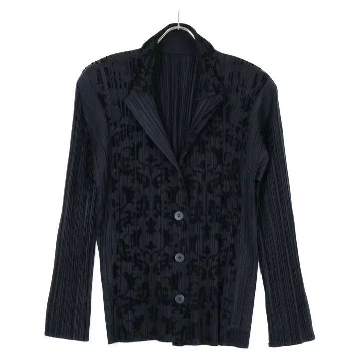 Issey Miyake issey miyake size:3 Floral dark pattern pleated coat Size XXS / US 00 / IT 34 - 1 Thumbnail