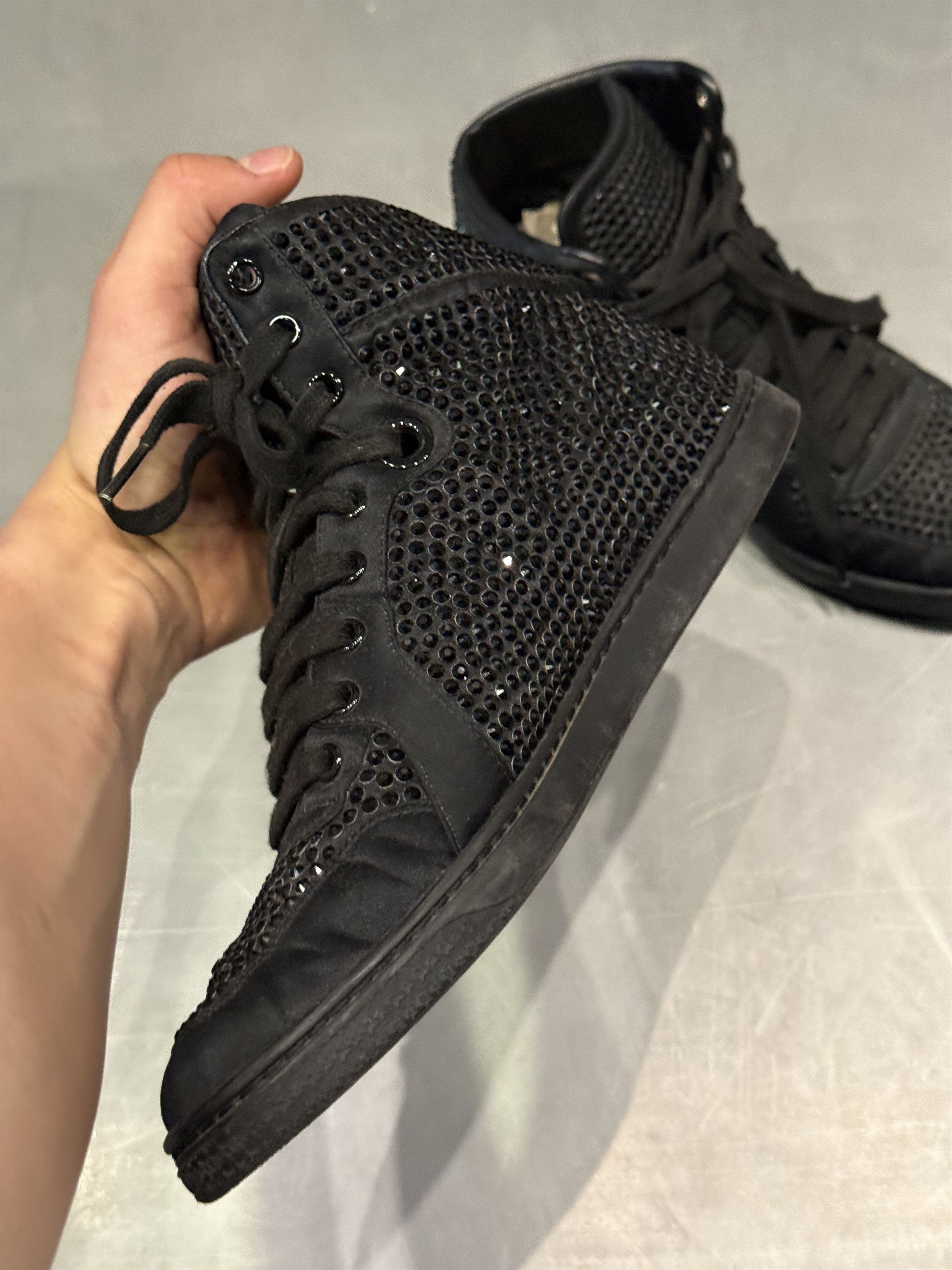 Gucci Y2K Gucci x Swarovski rhinestone studded hi top sneakers Size US 7.5 / IT 37.5 - 2 Thumbnail