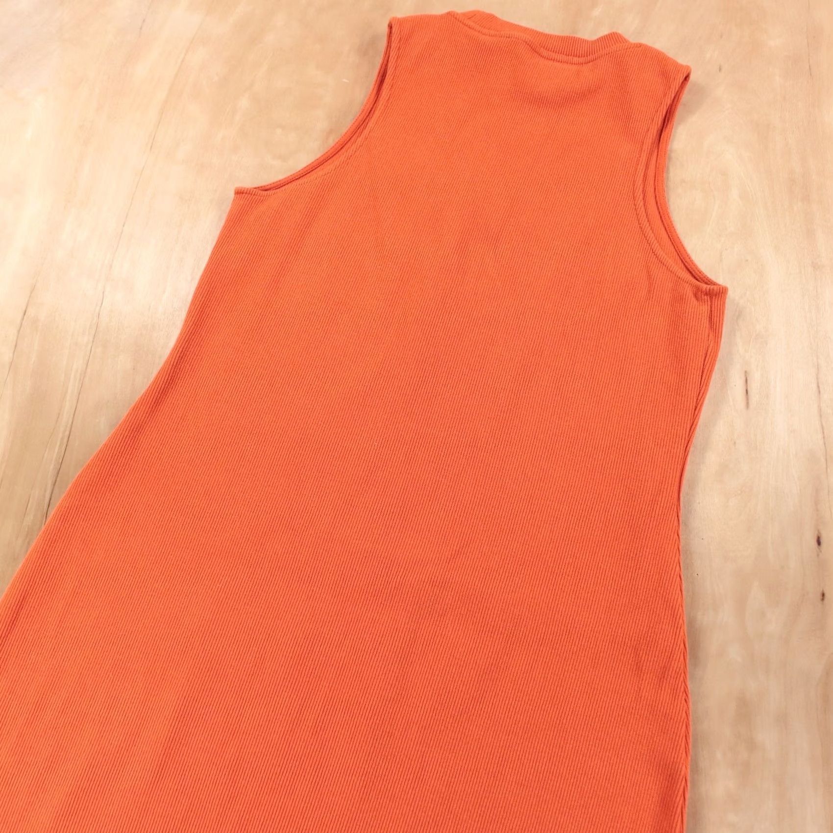Boden Boden sleeveless jersey cotton tank dress Midi Petites 8 Orange Women Sleeveless Crew Neck Knit Jersey Sheath 90s? Size M / US 6-8 / IT 42-44 - 4 Thumbnail