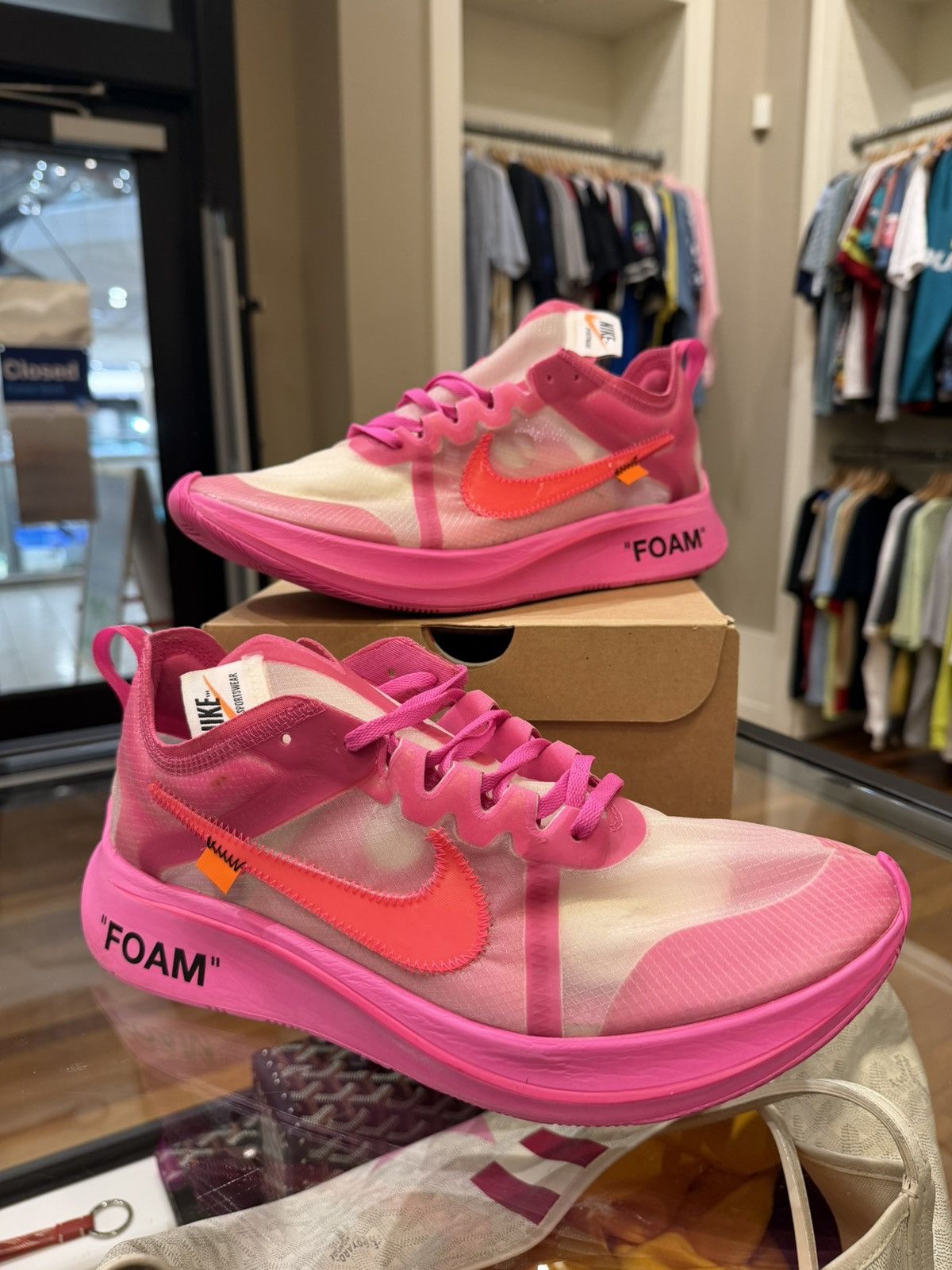 Nike × Off-White Off white x Nike Zoom Fly SP Sneaker Size US 12 / EU 45 - 3 Thumbnail