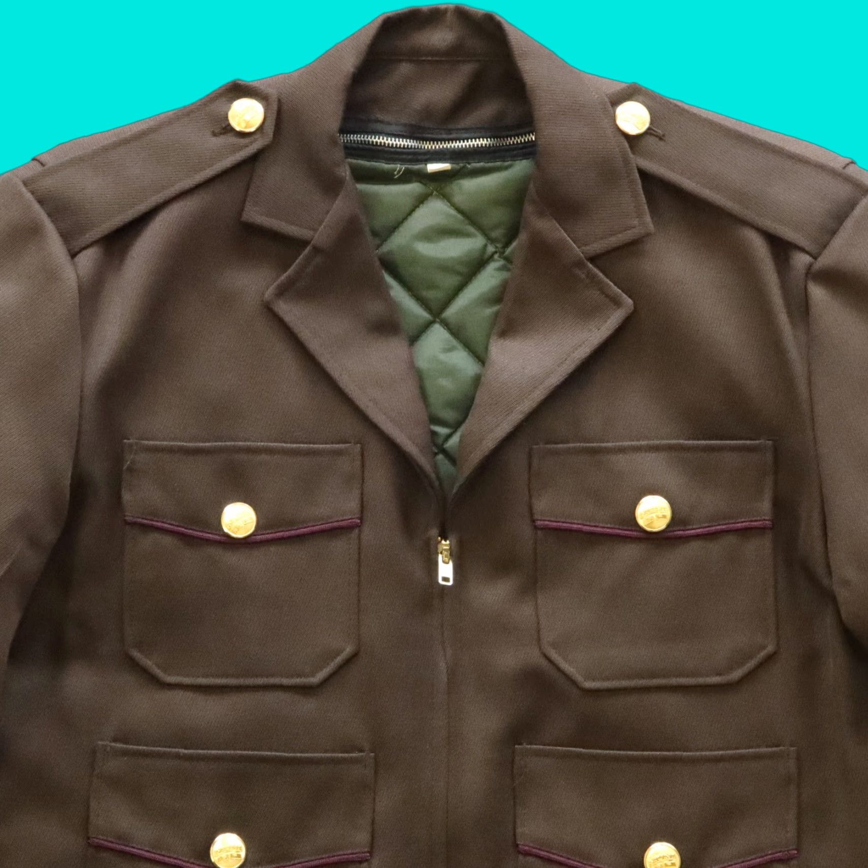 Vintage VINTAGE Muni SF Uniform Jacket Mens Shirt 38R Brown Bomber Jacket 38R United States Size US XXS / EU 40 - 1 Thumbnail