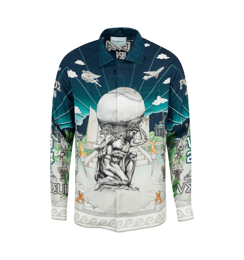 Casablanca o1h1sh11224 Le Le Temple Su Sport Shirt in Multicolor Size US M / EU 48-50 / 2 - 1 Thumbnail