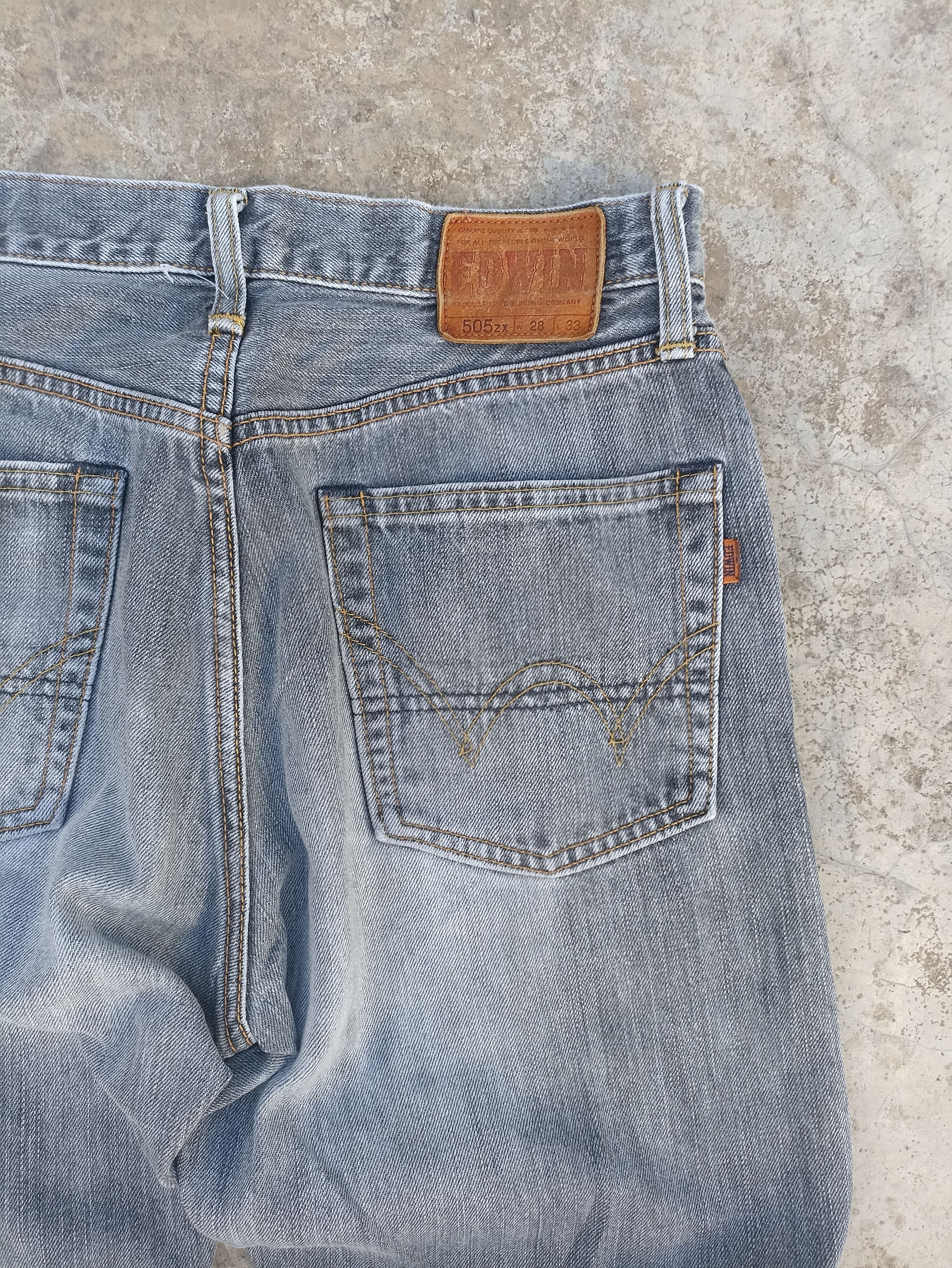 Beauty Beast Vintage Edwin jeans Edwin 505ZX denim washed black faded Size US 30 / EU 46 - 9 Thumbnail