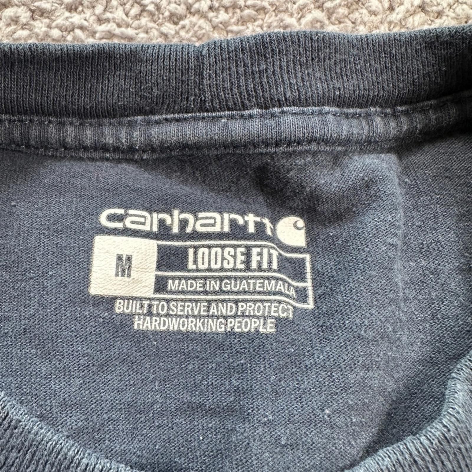 Carhartt Carhartt Loose Fit Long Sleeve T Shirt Men's Medium Navy Size US M / EU 48-50 / 2 - 4 Thumbnail