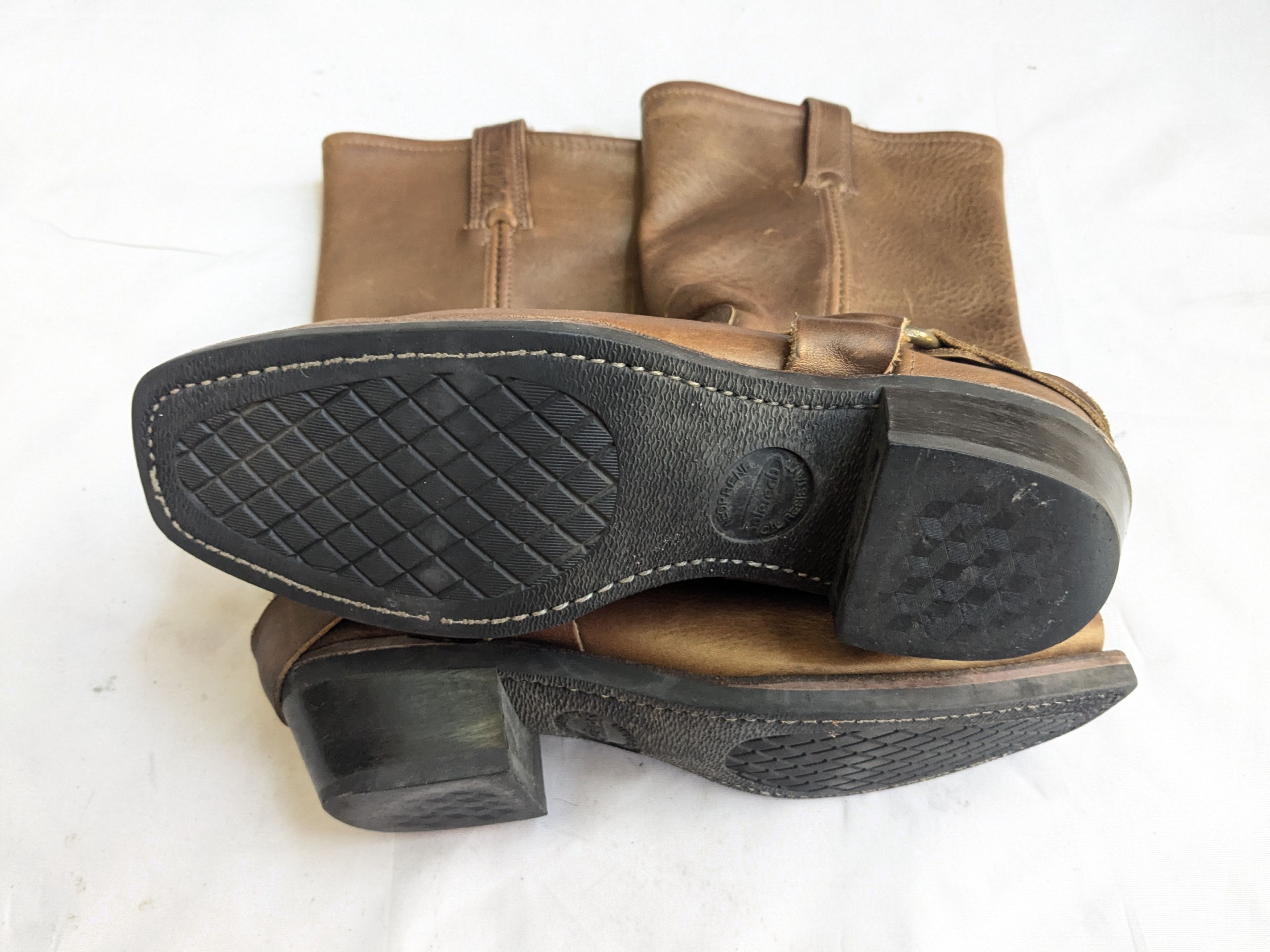 Frye Vintage Frye Harness Brown Leather 8 M Leather Buckle Size US 8 / EU 41 - 13 Thumbnail