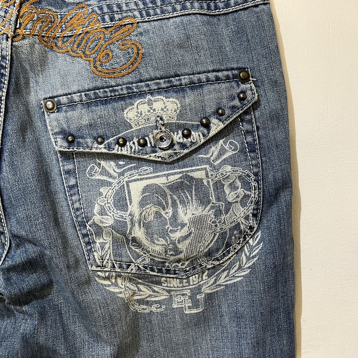Ecko Unltd. 2000's Ecko Unltd. "Just Salvation" Baggy Denim Pants Size US 35 - 10 Thumbnail