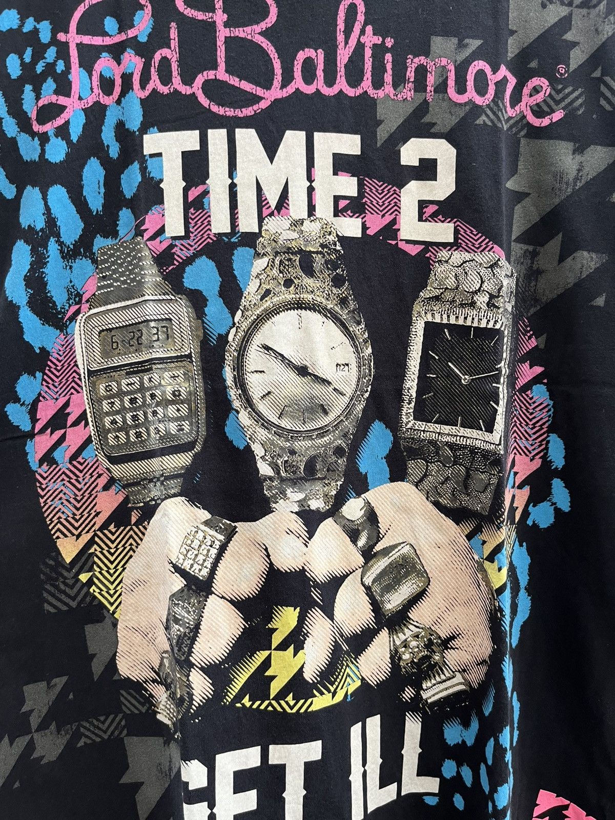Other Lord Baltimore Multi-Watch Graphic T-Shirt – 2000s Rap Style Size US XL / EU 56 / 4 - 2 Thumbnail