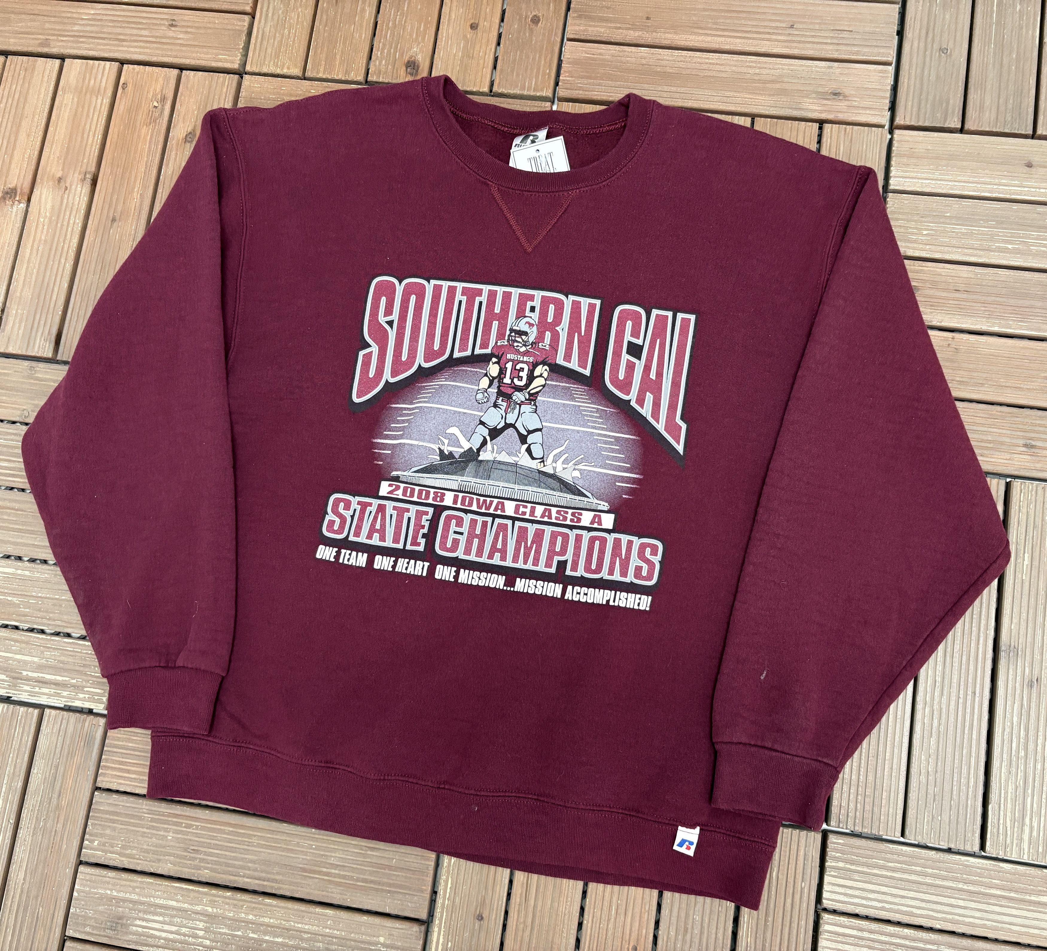 Russell Athletic Southern Cal Mustangs 2008 Iowa Class A Champions Crewneck Size US M / EU 48-50 / 2 - 3 Thumbnail