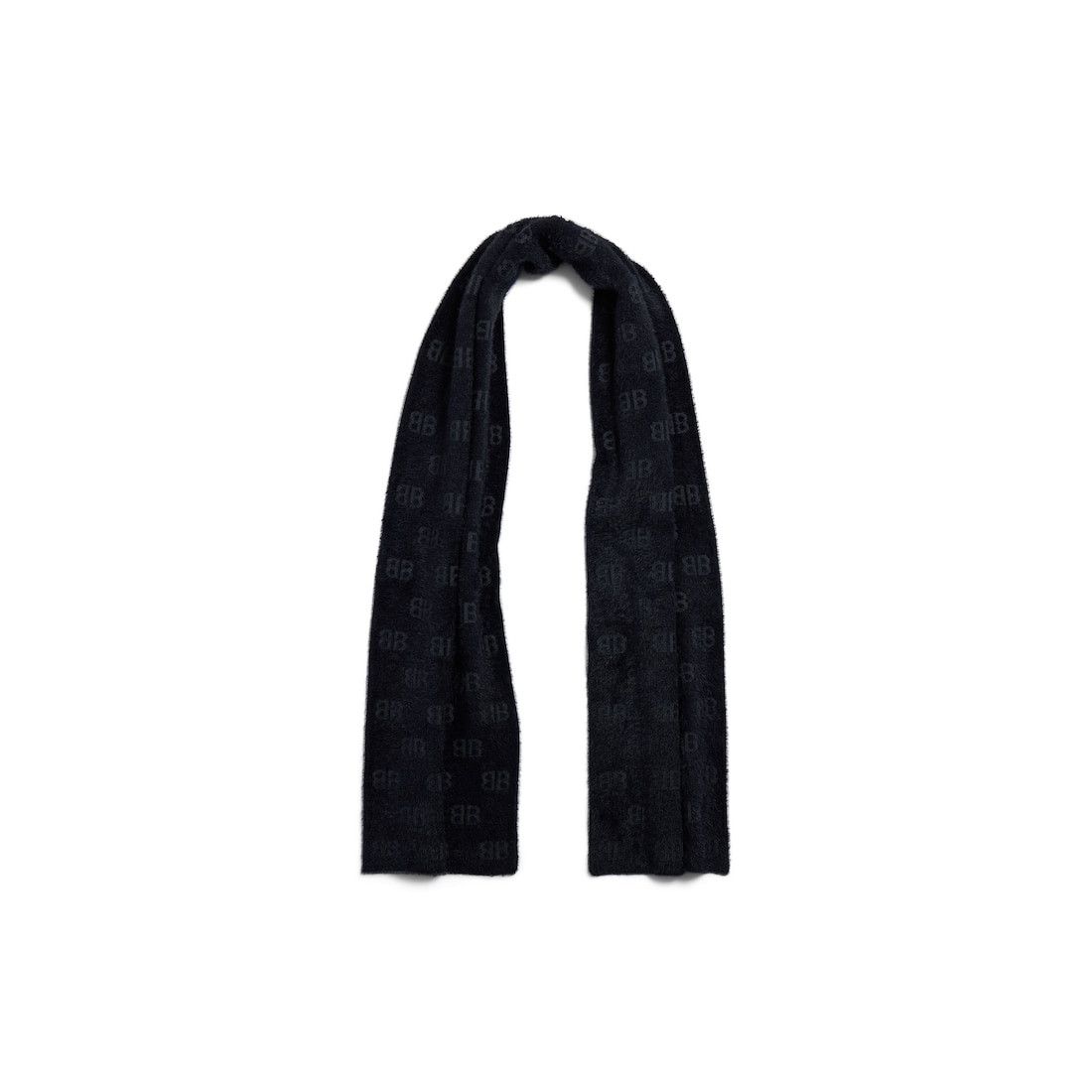 Balenciaga o1w1db10126 Size: OS / Furry Scarf in Black Size ONE SIZE - 2 Thumbnail