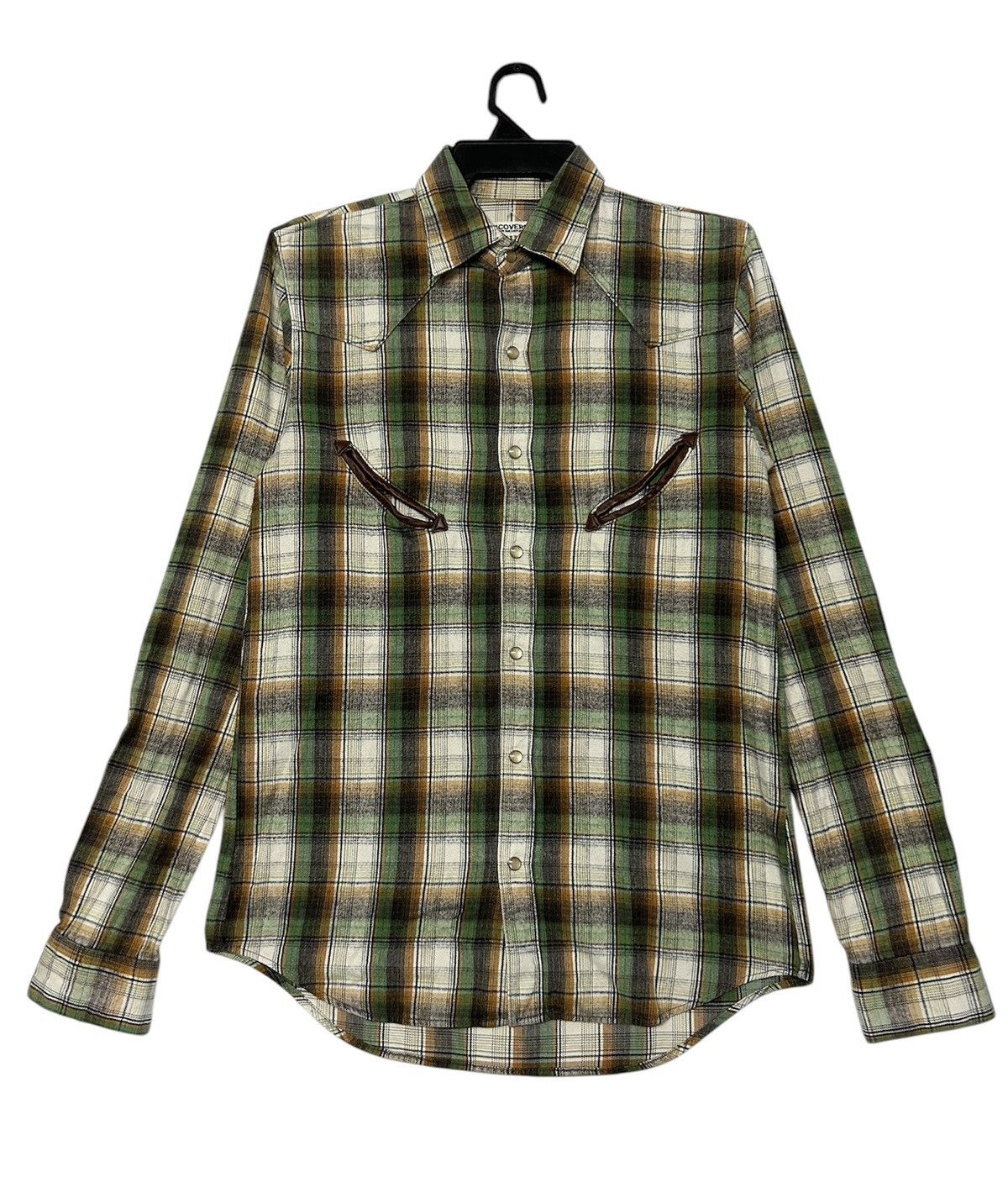 DISCOVERED × Japanese Brand × Vintage 💥NEED GONE💥DISCOVERED FLANNEL STONE BUTTON Size US M / EU 48-50 / 2 - 1 Thumbnail