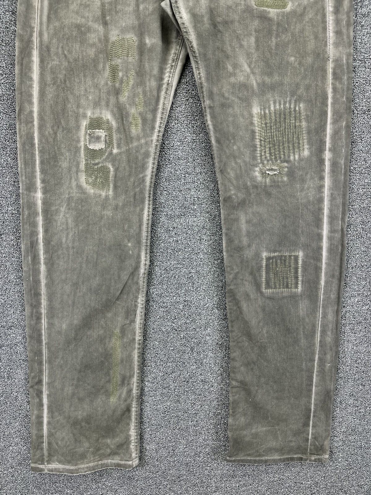 Japanese Brand Vintage 291295 Homme Punk Rare Trashed Jeans Denim Pants Size US 32 / EU 48 - 3 Thumbnail