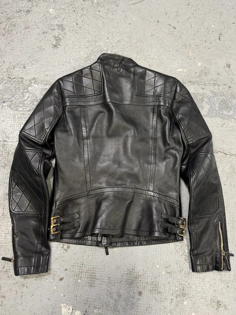 Gucci 2000s Gucci Asymmetrical Black Leather Jacket Size S / US 4 / IT 40 - 2 Thumbnail