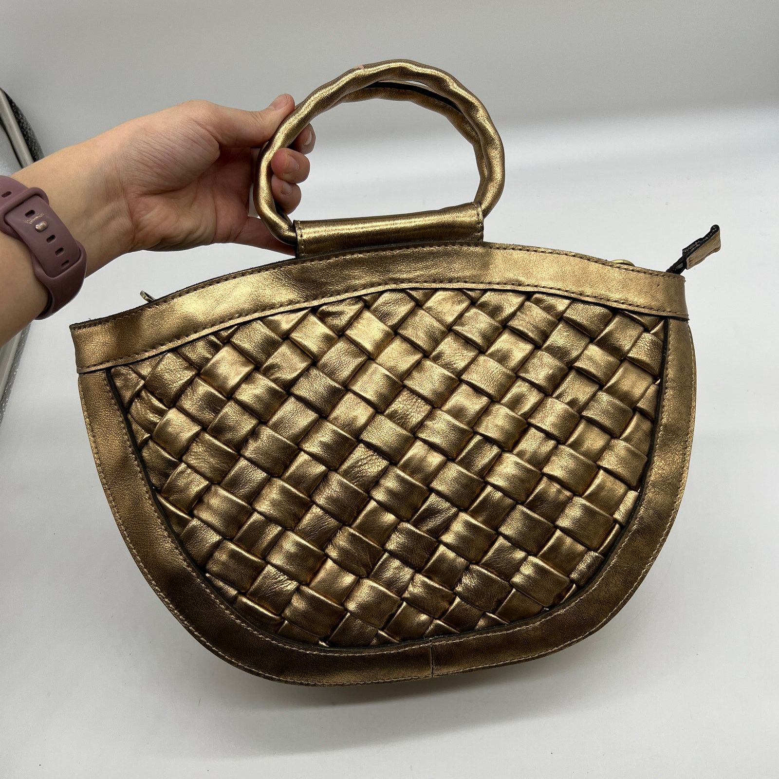 Other Patricia Nash Leather Ossi Satchel Women Handbags Bronze Size ONE SIZE - 2 Thumbnail