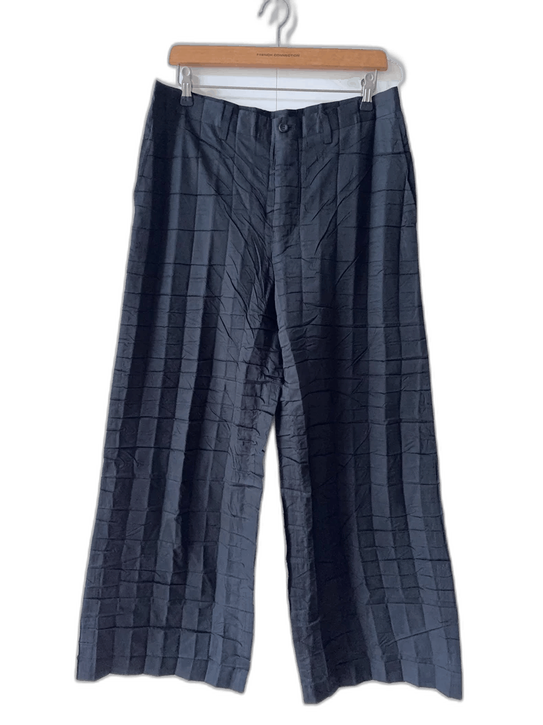 Issey Miyake Issey Miyake Black Pleated Wide-Leg Pants - dmc Size 28" / US 6 / IT 42 - 1 Thumbnail