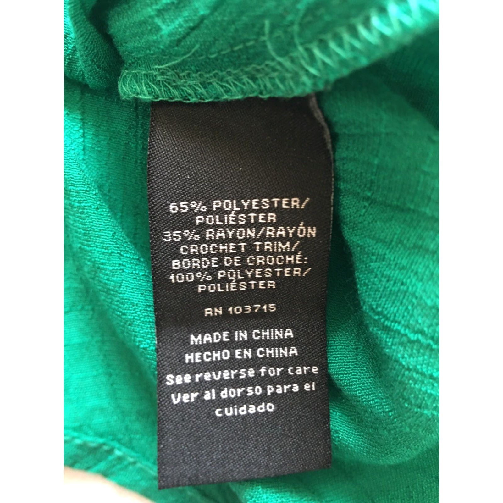Vintage VINTAGE Zac & Rachel Blouse Women's 2XL Green Embroidery Bell Sleeve Lightweight Polyester Blend Belle Size XXL / US 16-18 / IT 52-54 - 6 Thumbnail