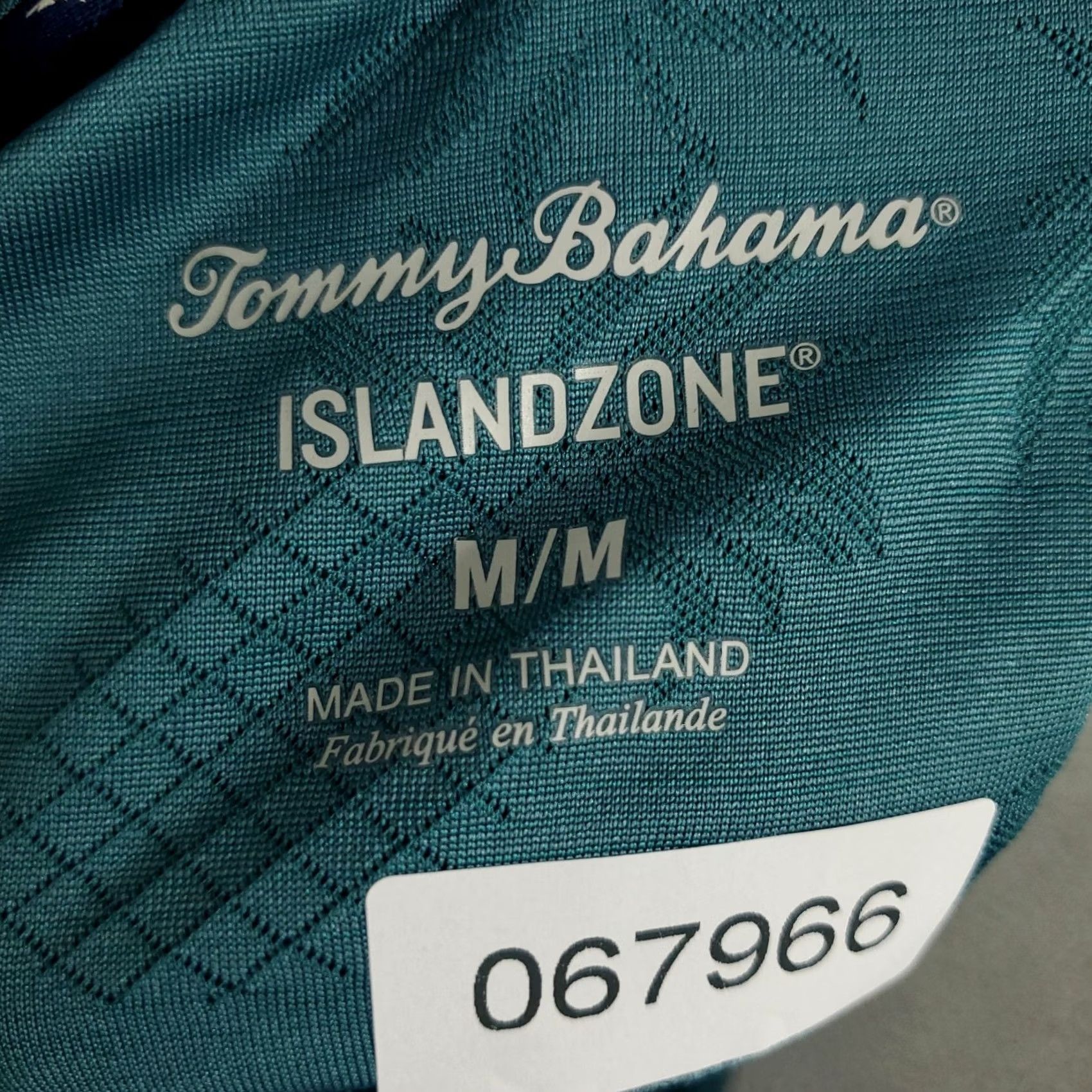 Tommy Bahama Tommy Bahama Polo Shirt Mens Medium Teal Polyester Solid Short Sleeve Golf Size US M / EU 48-50 / 2 - 8 Thumbnail