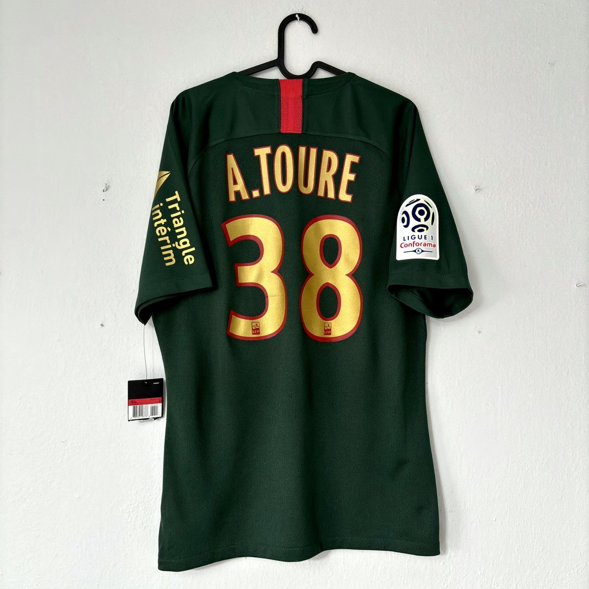 Nike 2018 2019 Monaco Player Issue Nike Away Toure Soccer Jersey Size US L / EU 52-54 / 3 - 9 Thumbnail