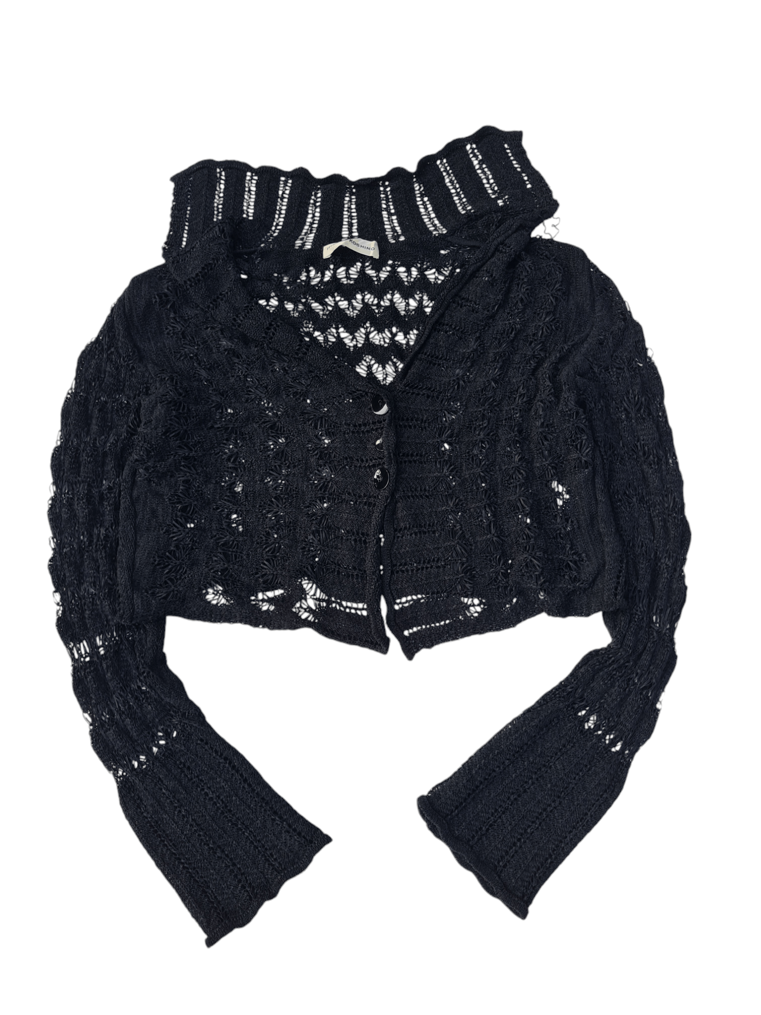 Hiroko Koshino Homme × Japanese Brand × Vintage Vintage Hiroko Koshino Black Cardigan Size S / US 4 / IT 40 - 1 Thumbnail