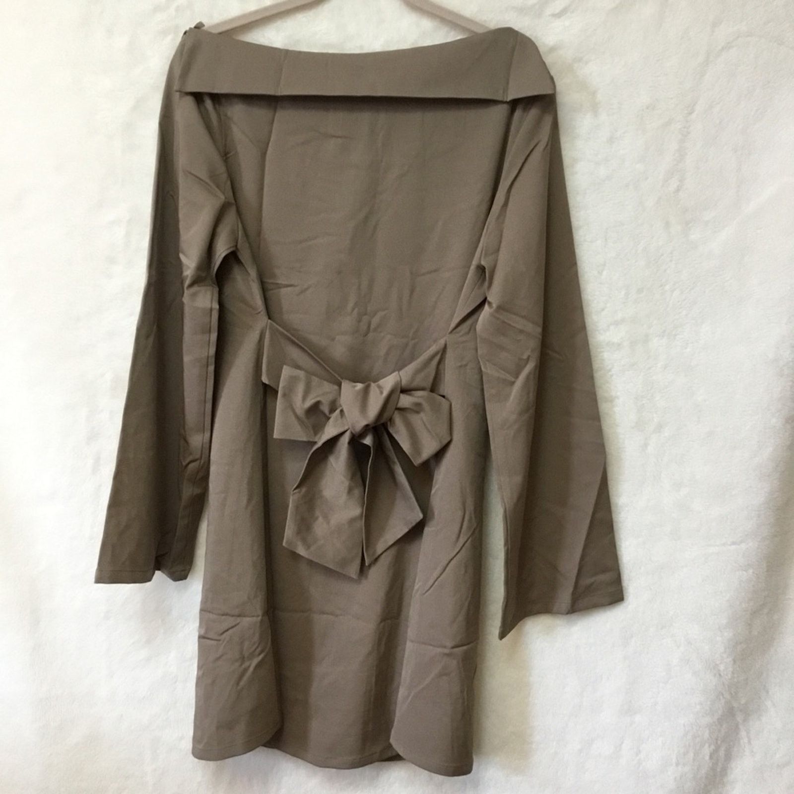 Other Mocha Kimono Sleeve Mini Dress with Waist Tie Size S / US 4 / IT 40 - 10 Thumbnail