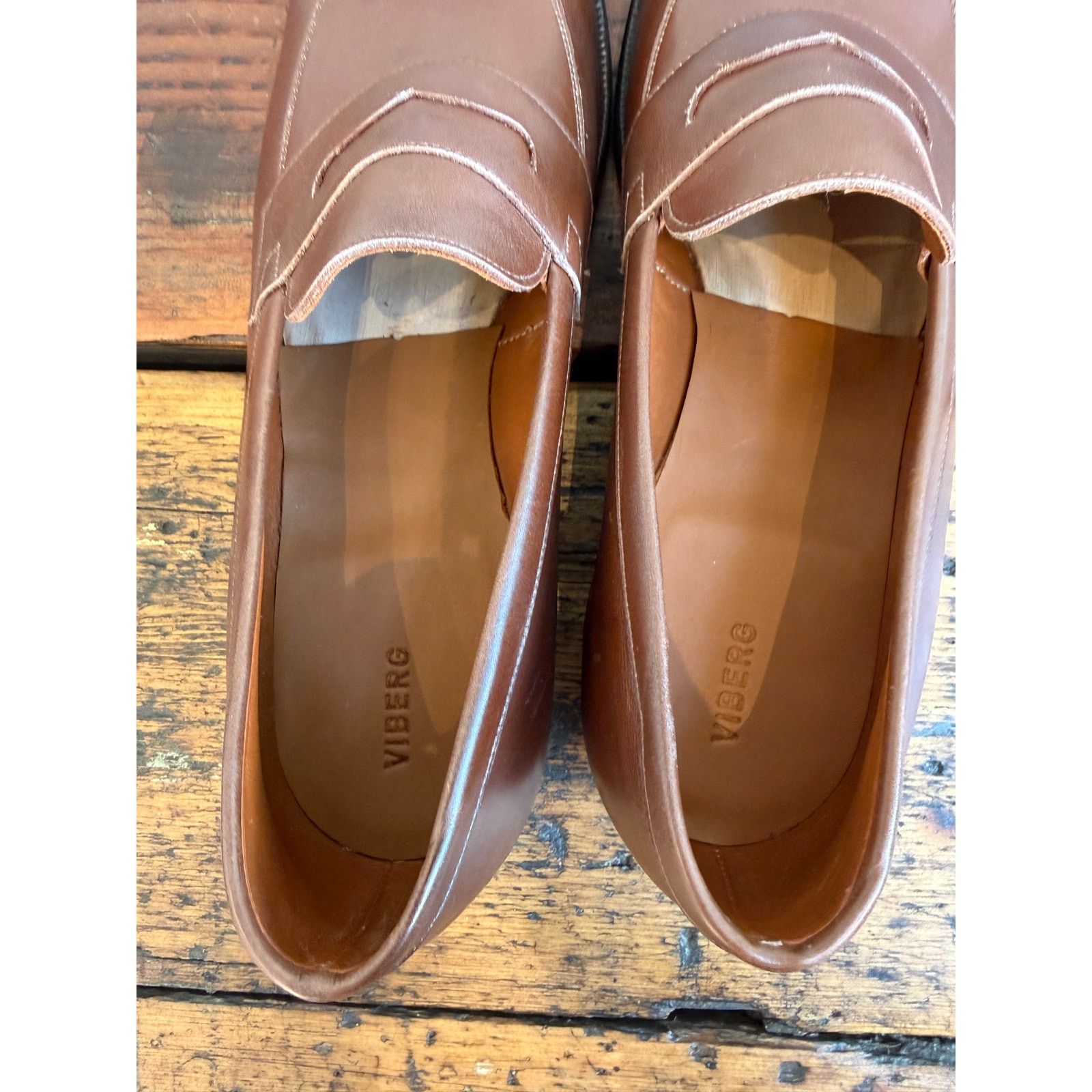 Viberg Viberg 1905 Brown Calf Leather Bristol Loafers Size US 9.5 / EU 42-43 - 6 Thumbnail