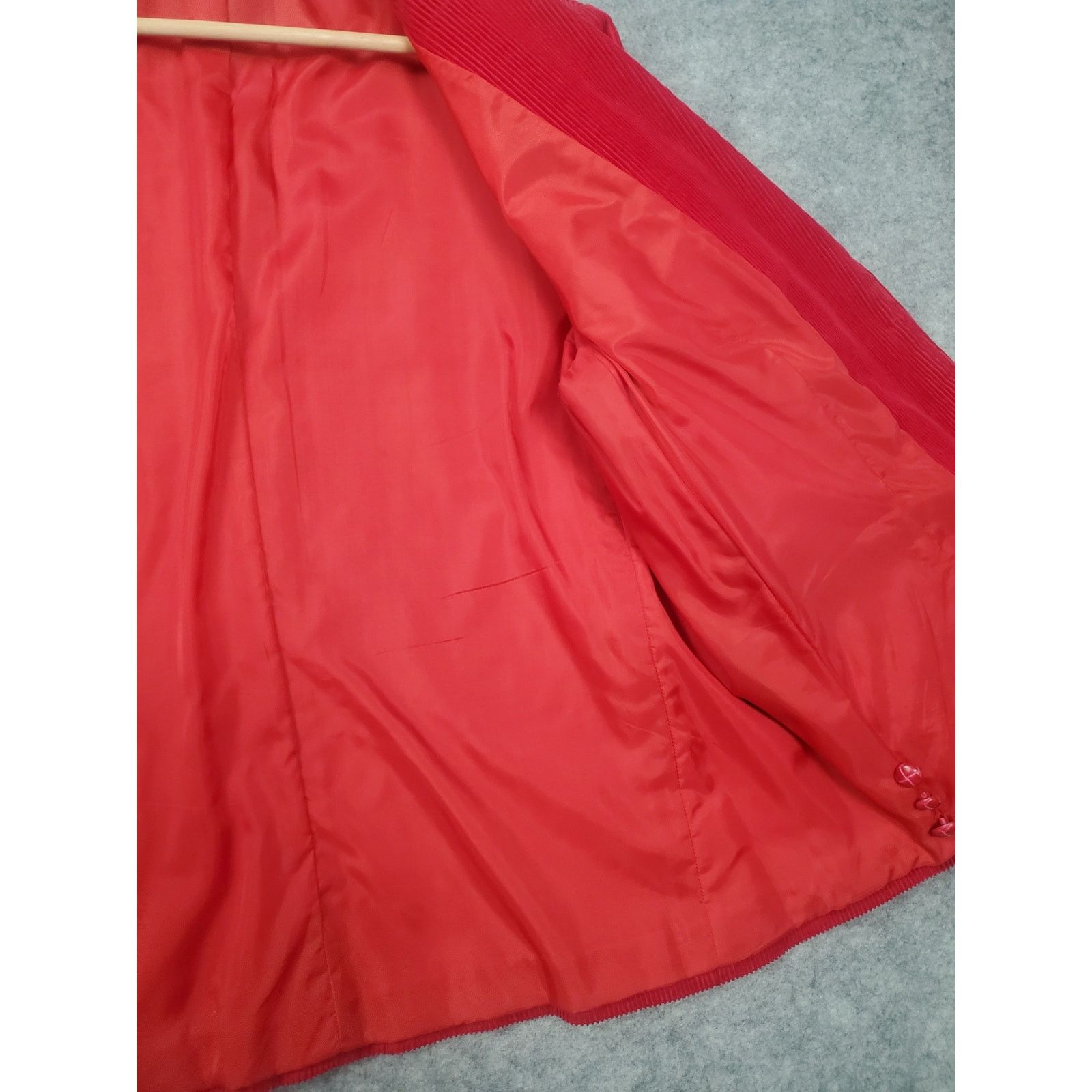 Other Women's Vintage Collections 18 Red Corduroy 2 Button Blazer Size XXL / US 16-18 / IT 52-54 - 7 Thumbnail