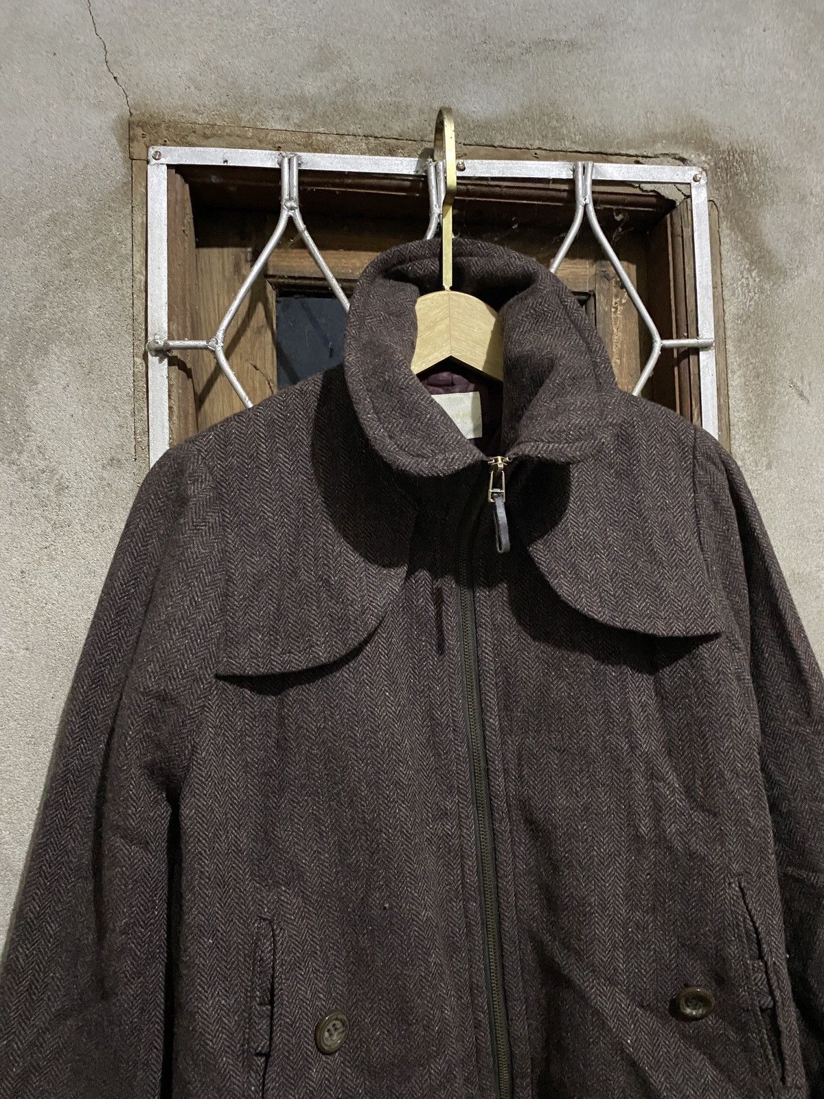 Japanese Brand × Vintage vintage work Jacket olive des olive brown wool Size US M / EU 48-50 / 2 - 3 Thumbnail