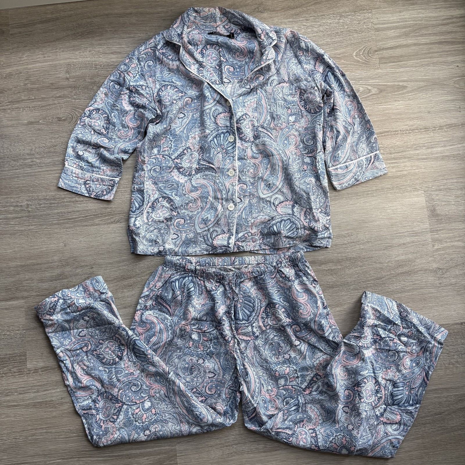 Lauren Ralph Lauren Lauren Ralph Lauren Women's Pajama Set PS Paisley Button Size 30" / US 8 / IT 44 - 1 Thumbnail